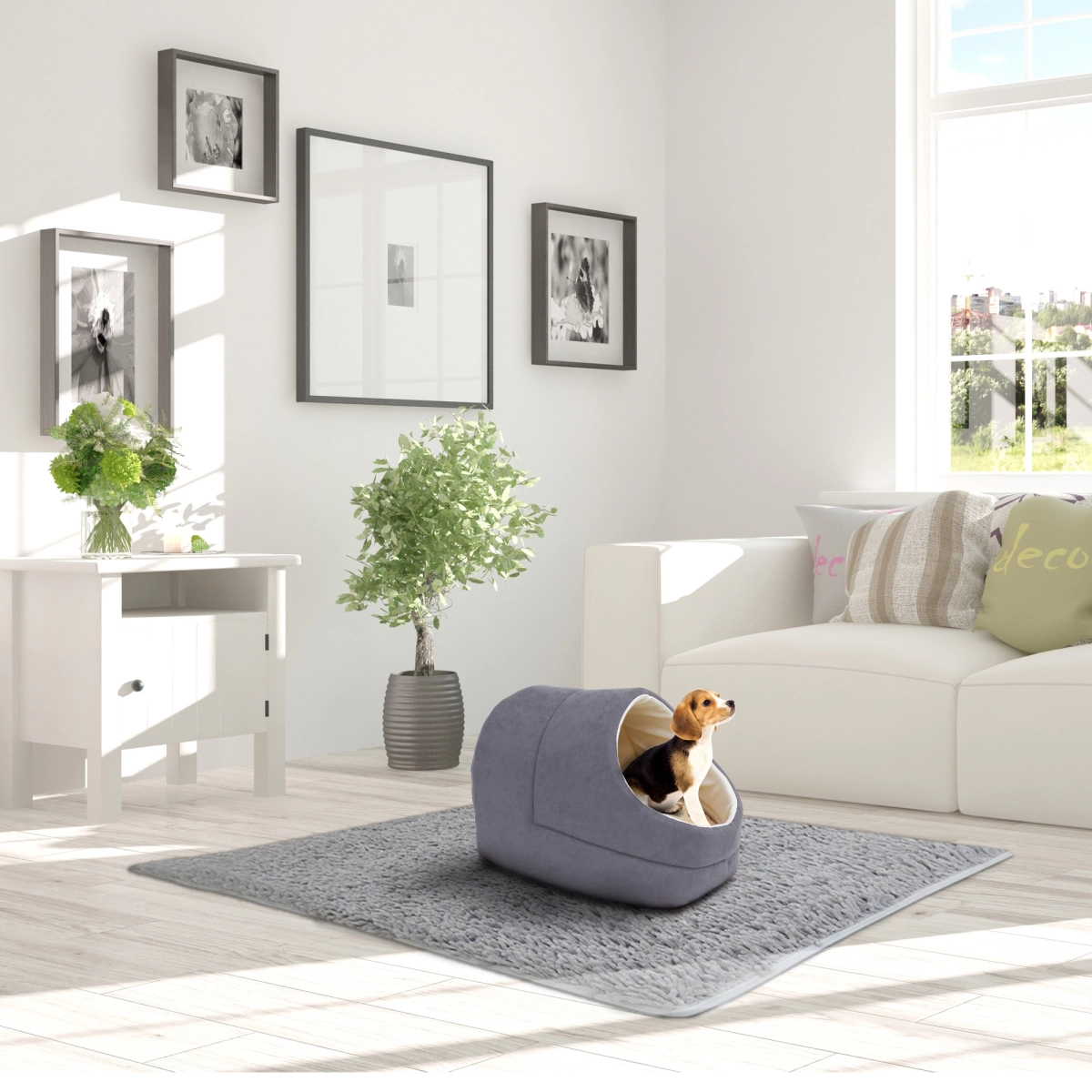212 Main Cave Covered Cat & Dog Bed