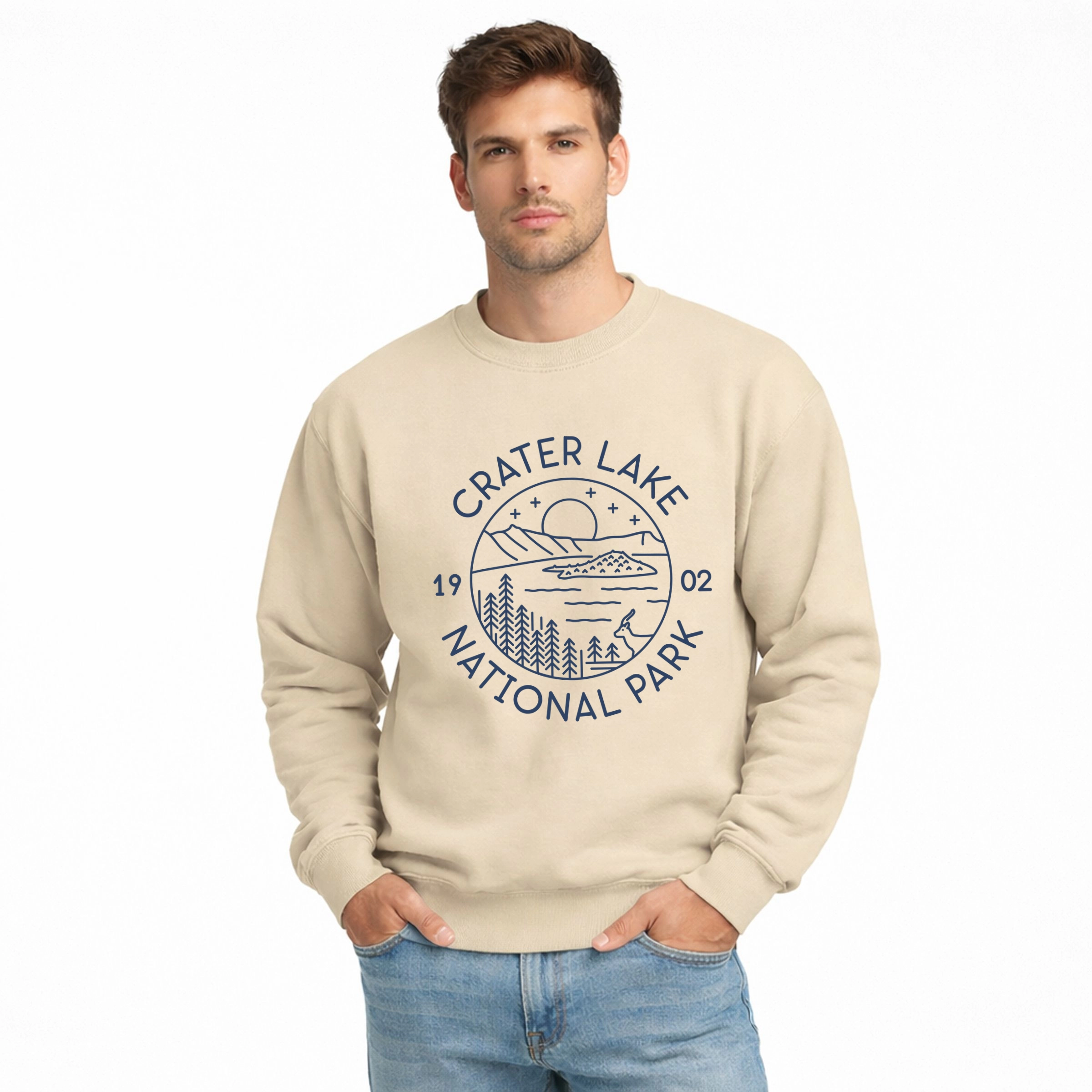 Simply Sage Market - Crater Lake National Park Men's Graphic Sweatshirt