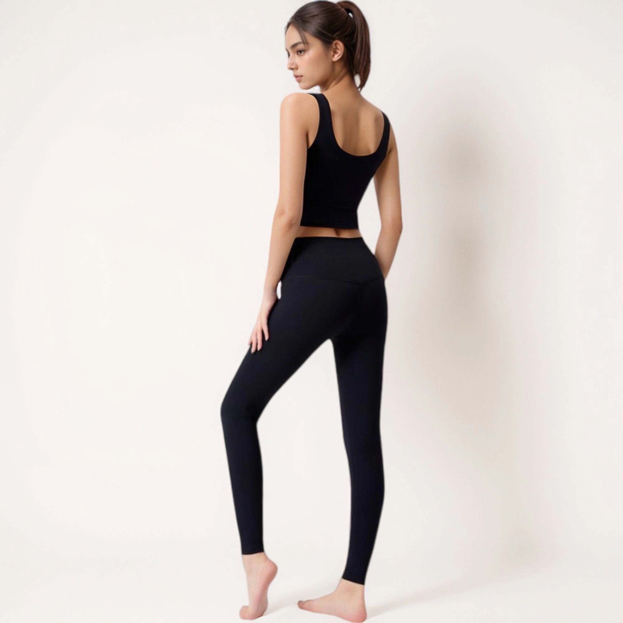 Anna-Kaci Active Women's Seamless Full-Length Leggings with High Waistband for Streamlined Comfort