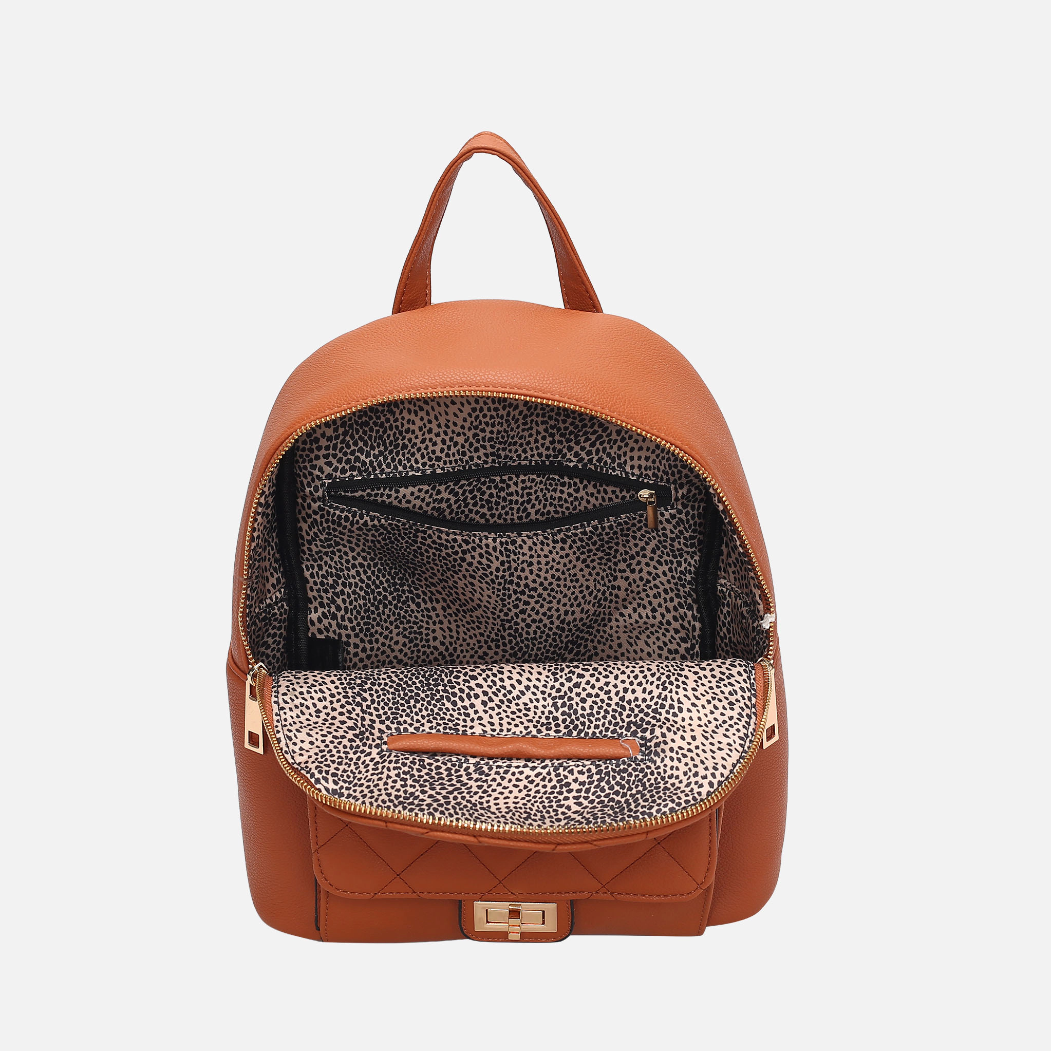 Mia K Collection Dimitria Quilted Vegan Leather Backpack Purse