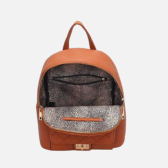 Mia K Collection Dimitria Quilted Vegan Leather Backpack Purse