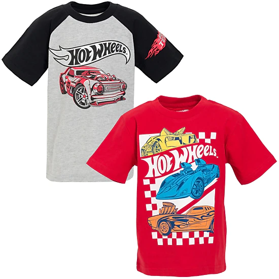 Hot Wheels Boys' 2-Pack Racing T-Shirts