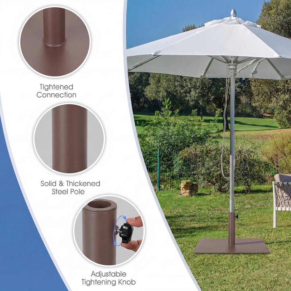 Hivvago 20 Inches Patio Umbrella Base Stand With 4 Adjustable Footpads