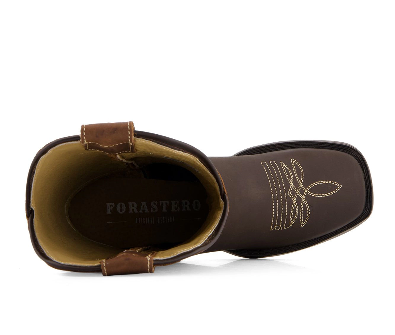 Forastero Womens Genuine Leather Floral Embroidery Western Boots