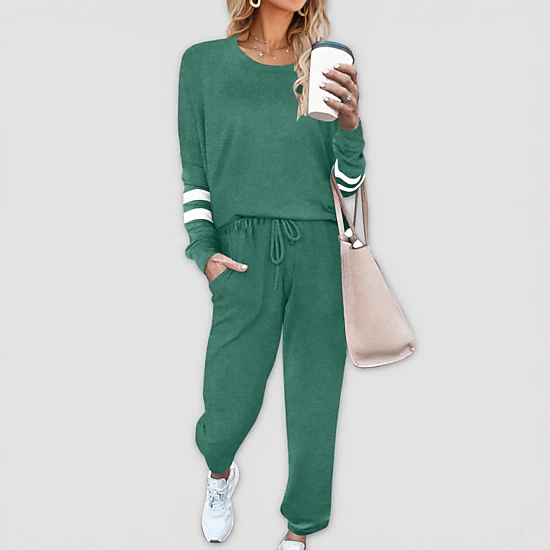 Ekouaer Sweatsuits Womens Loungewear Set Tracksuit Long Sleeve Pajamas Set Two Piece Outfits