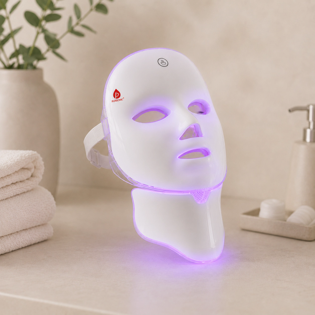 Pursonic Women’s 7-in-1 LED Light Therapy Face & Neck Mask