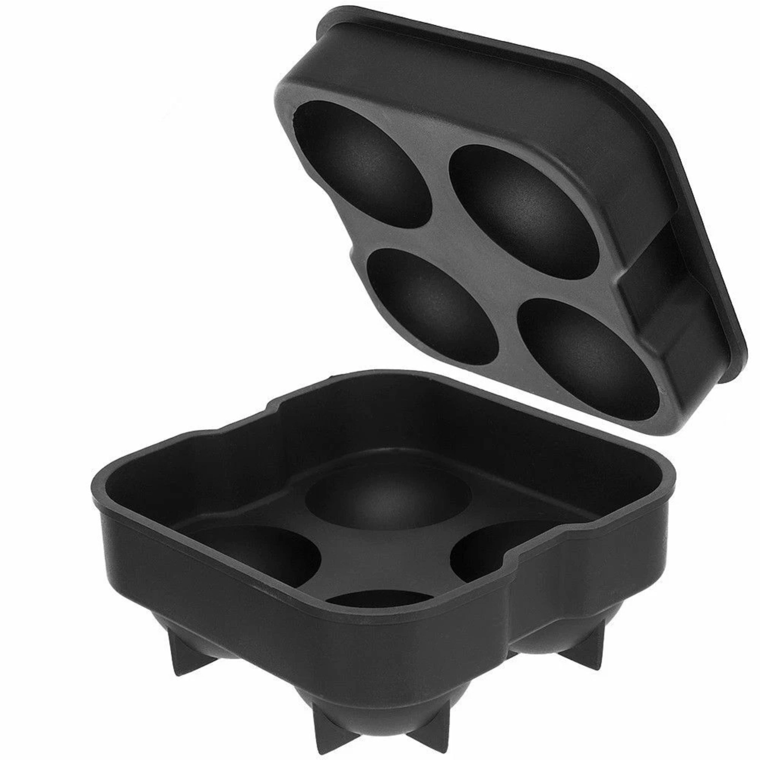 Home Collection Silicone Ice Ball Maker Mold for 4 Round Whiskey Ice Spheres
