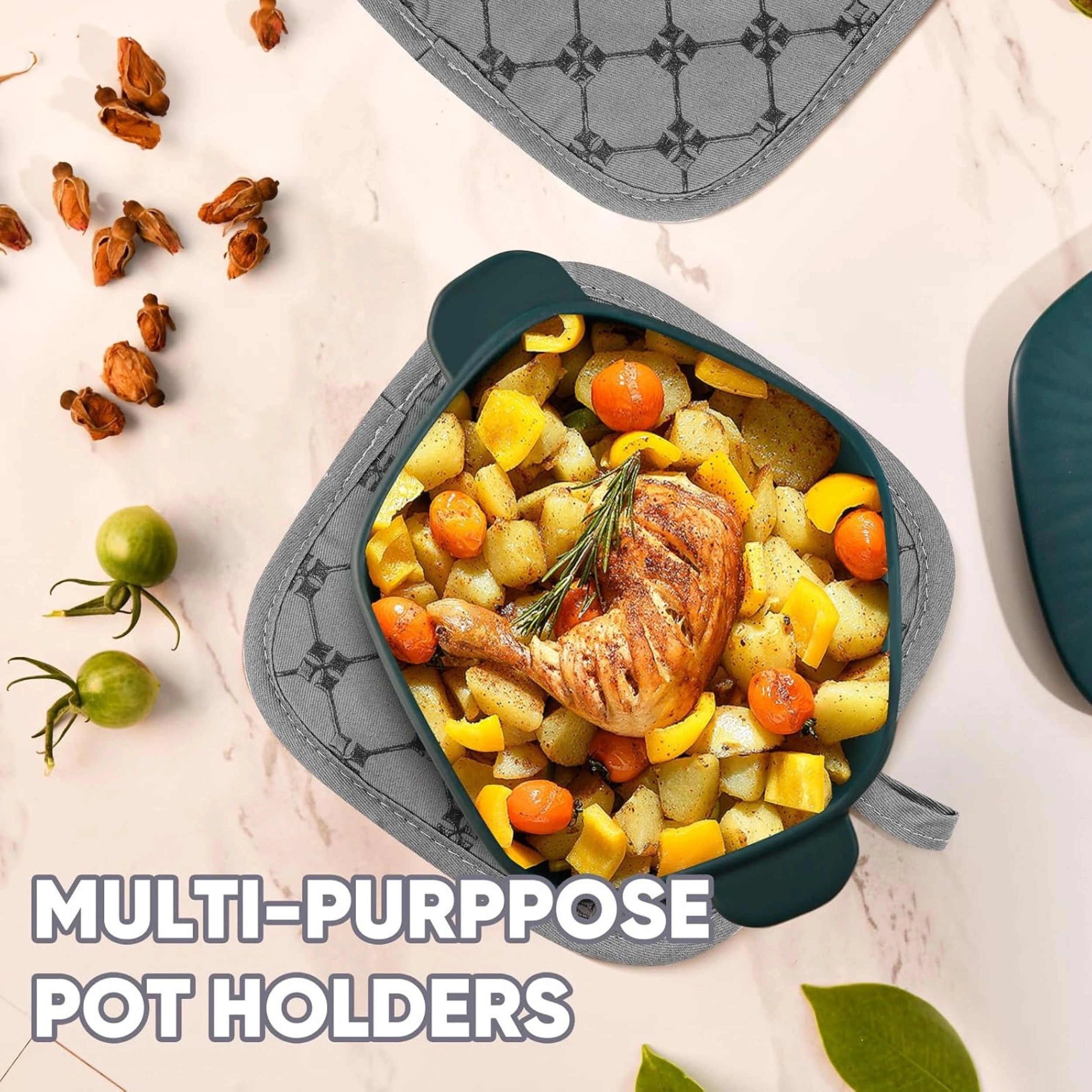 Stock Preferred Pack of 12 Kitchen Towel Oven Mitt and Pot Holder Set