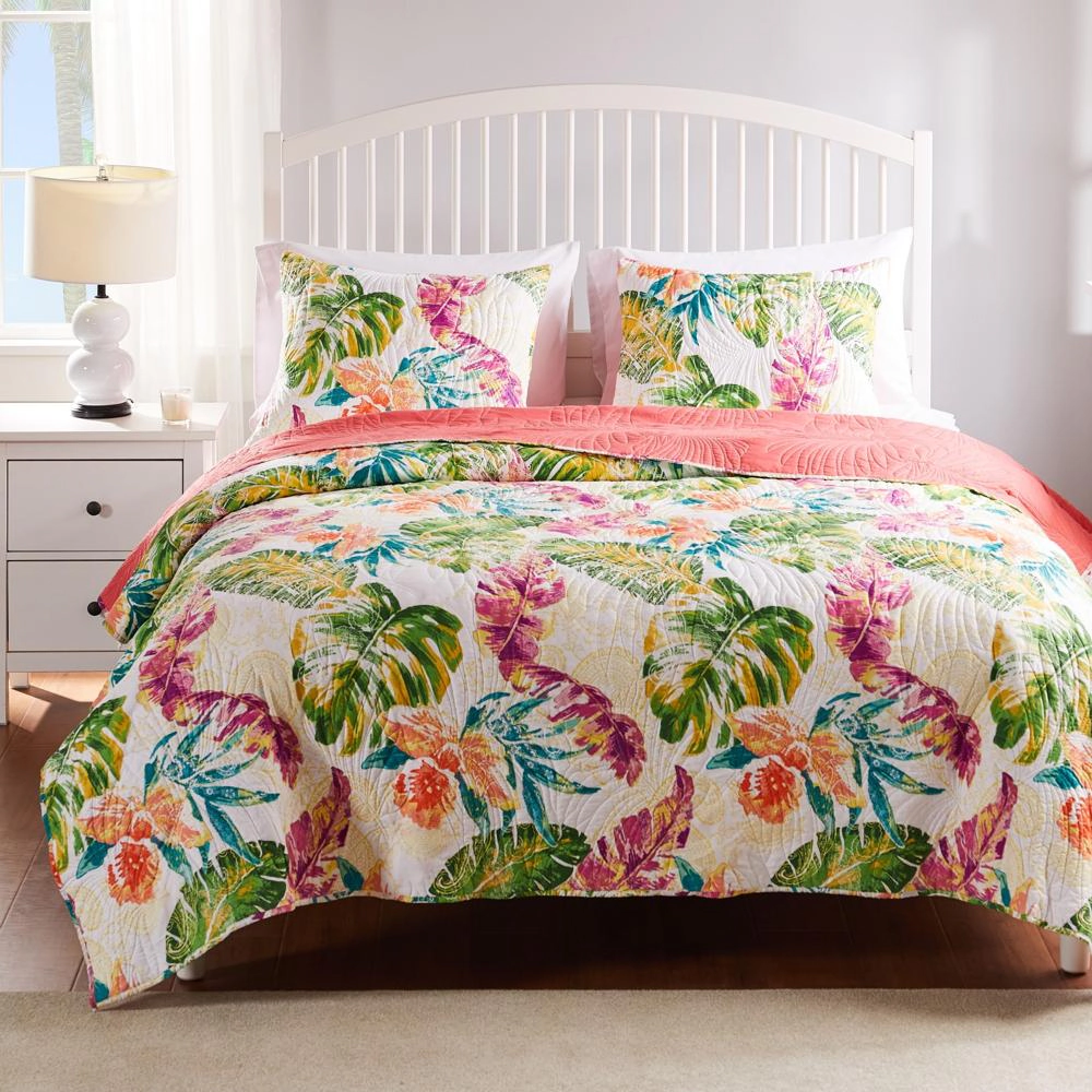 Greenland Home Fashions Tropics Quilt and Pillow Sham Set