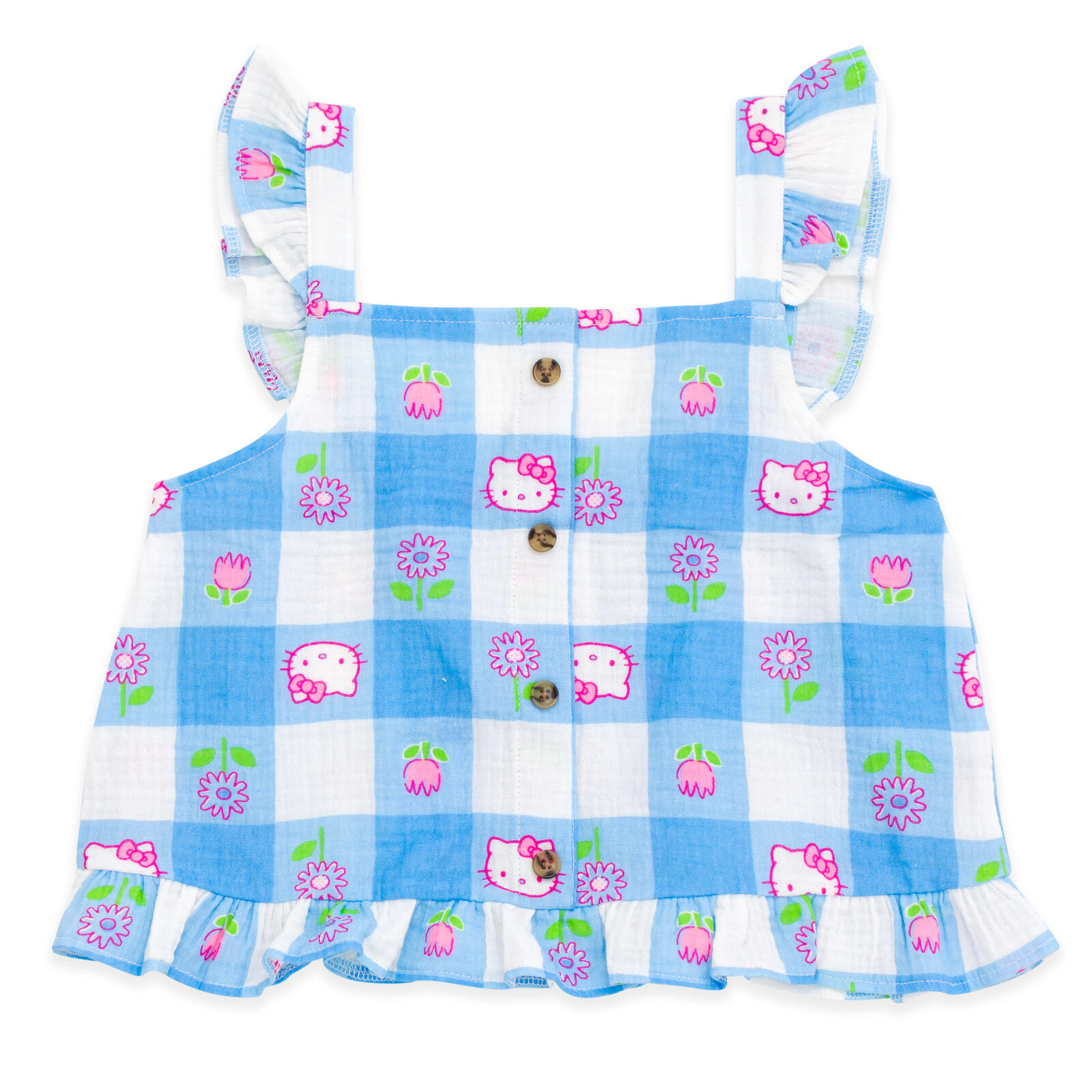 Hello Kitty Girls' 2-Piece Sleeveless Top and Shorts Set