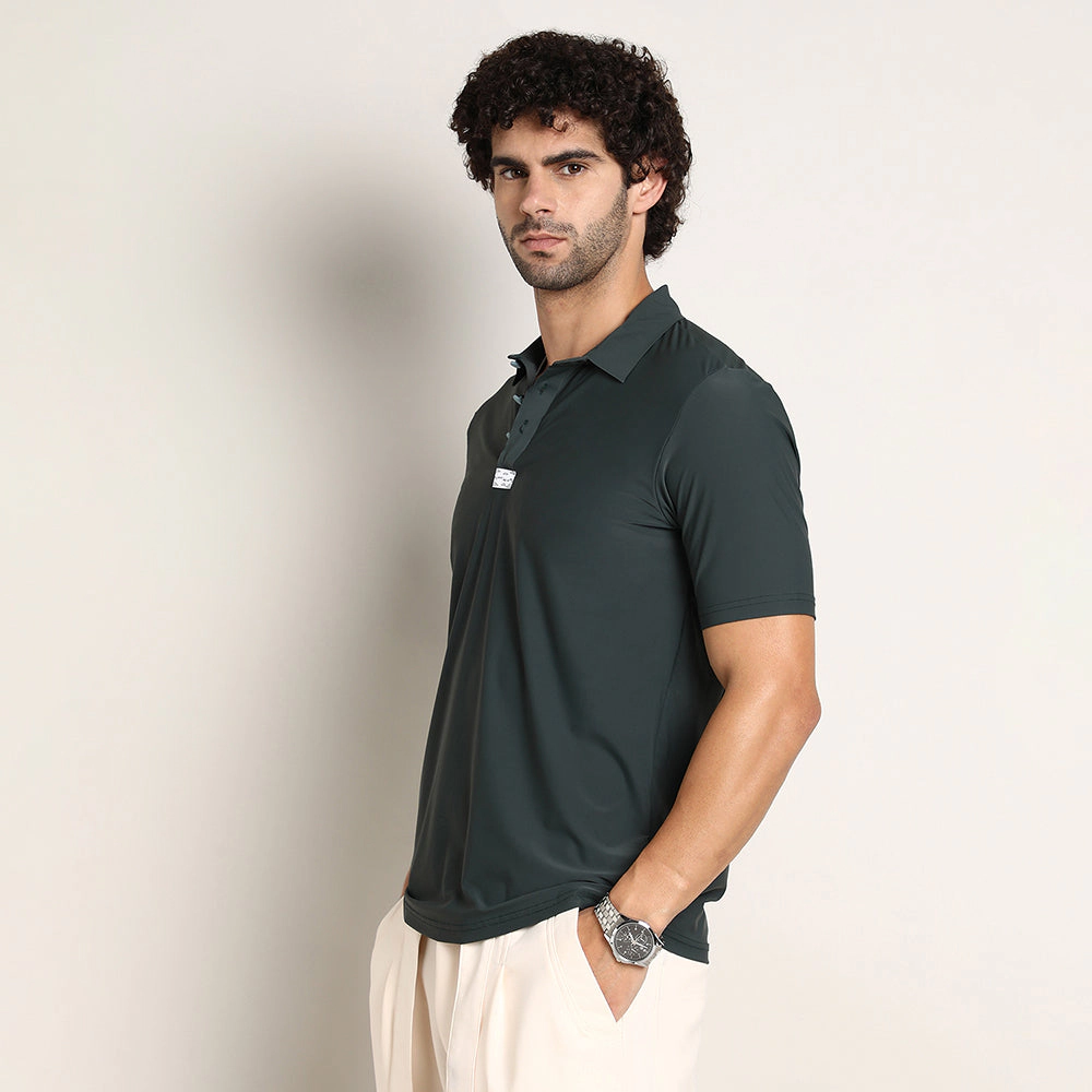 Seamless Solid Polo T-Shirt