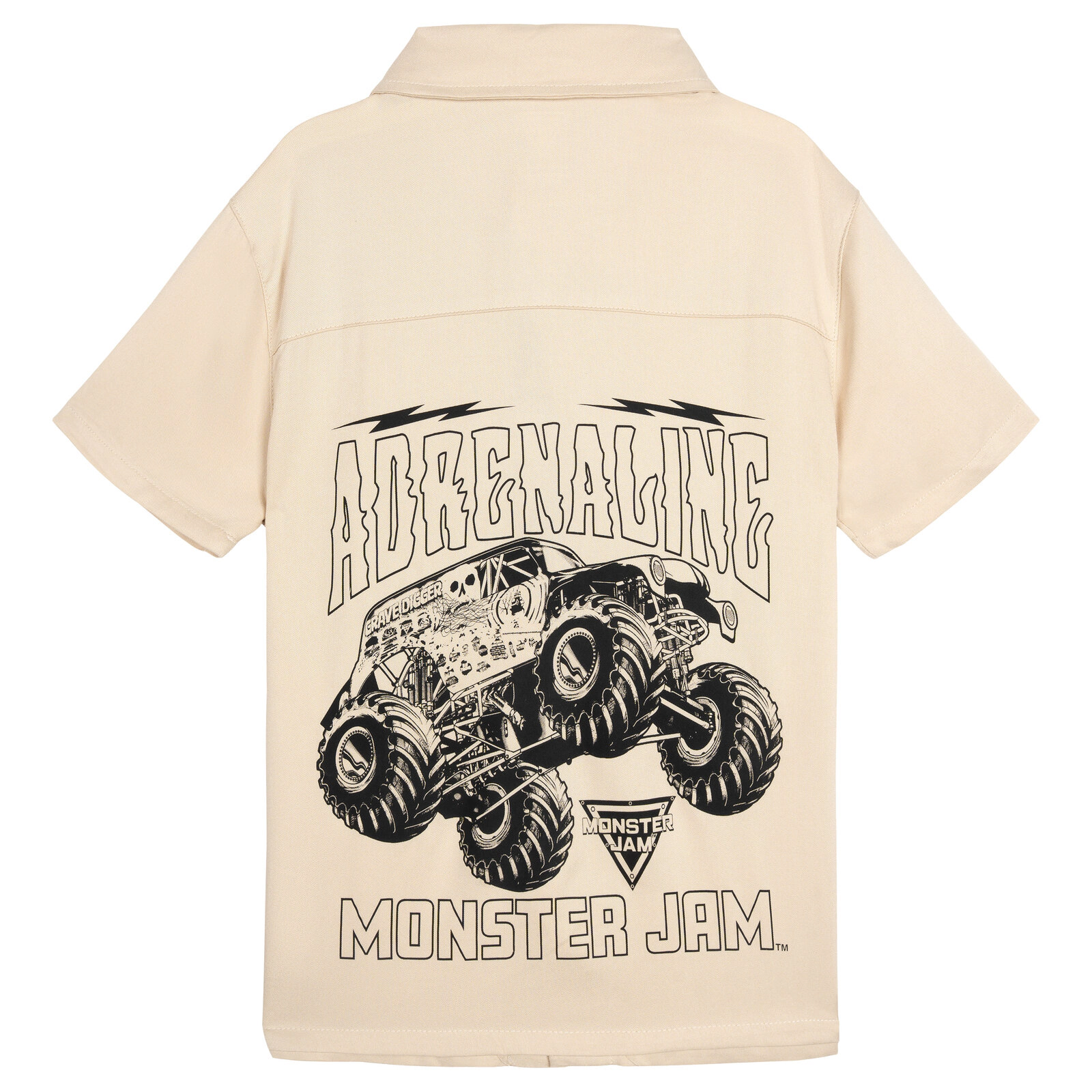 Monster Jam Matching Family Short Sleeve Button Down Shirt