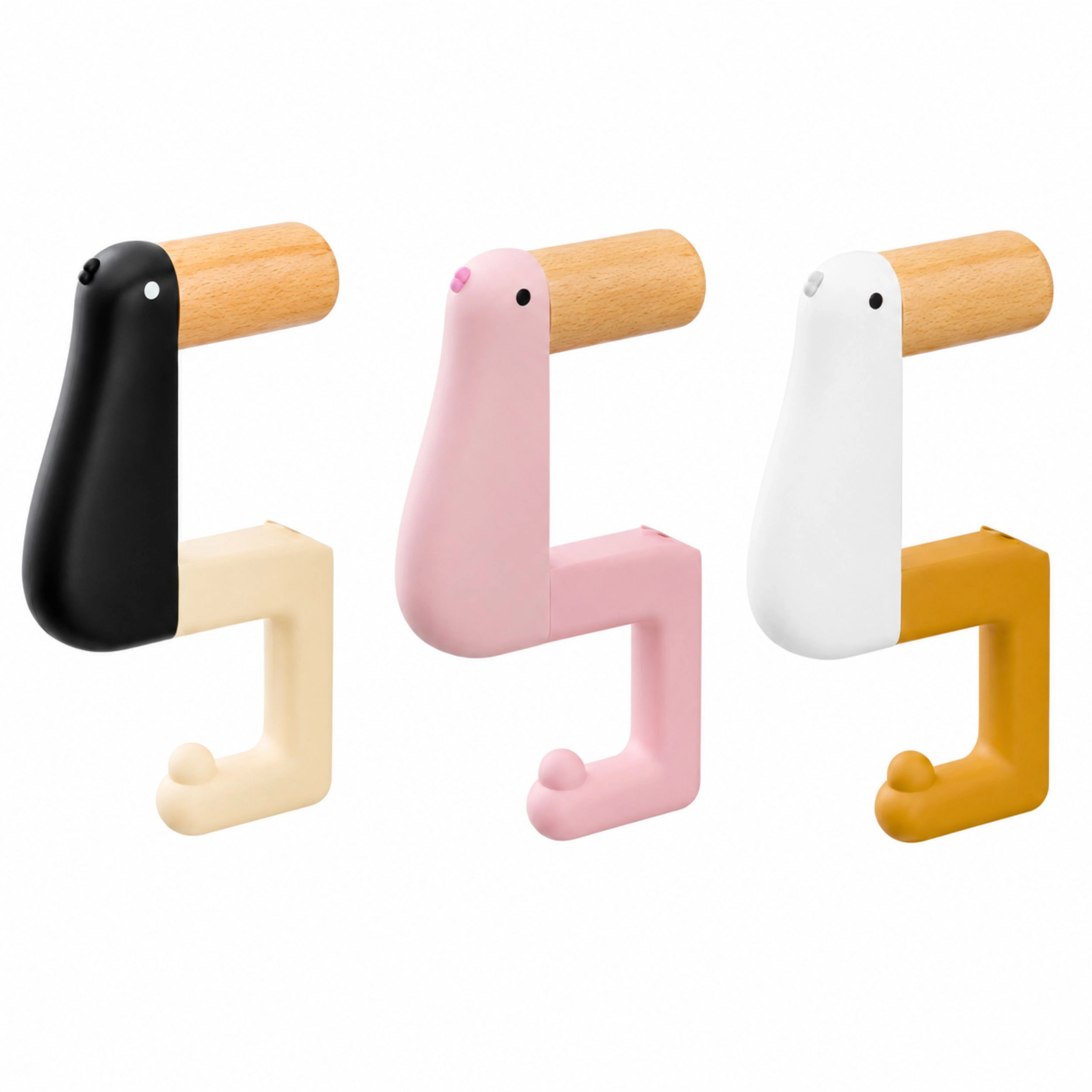Home Collection Pack of 3 Foldable Purse Hook Non-Slip Bird Handbag Table Hanger