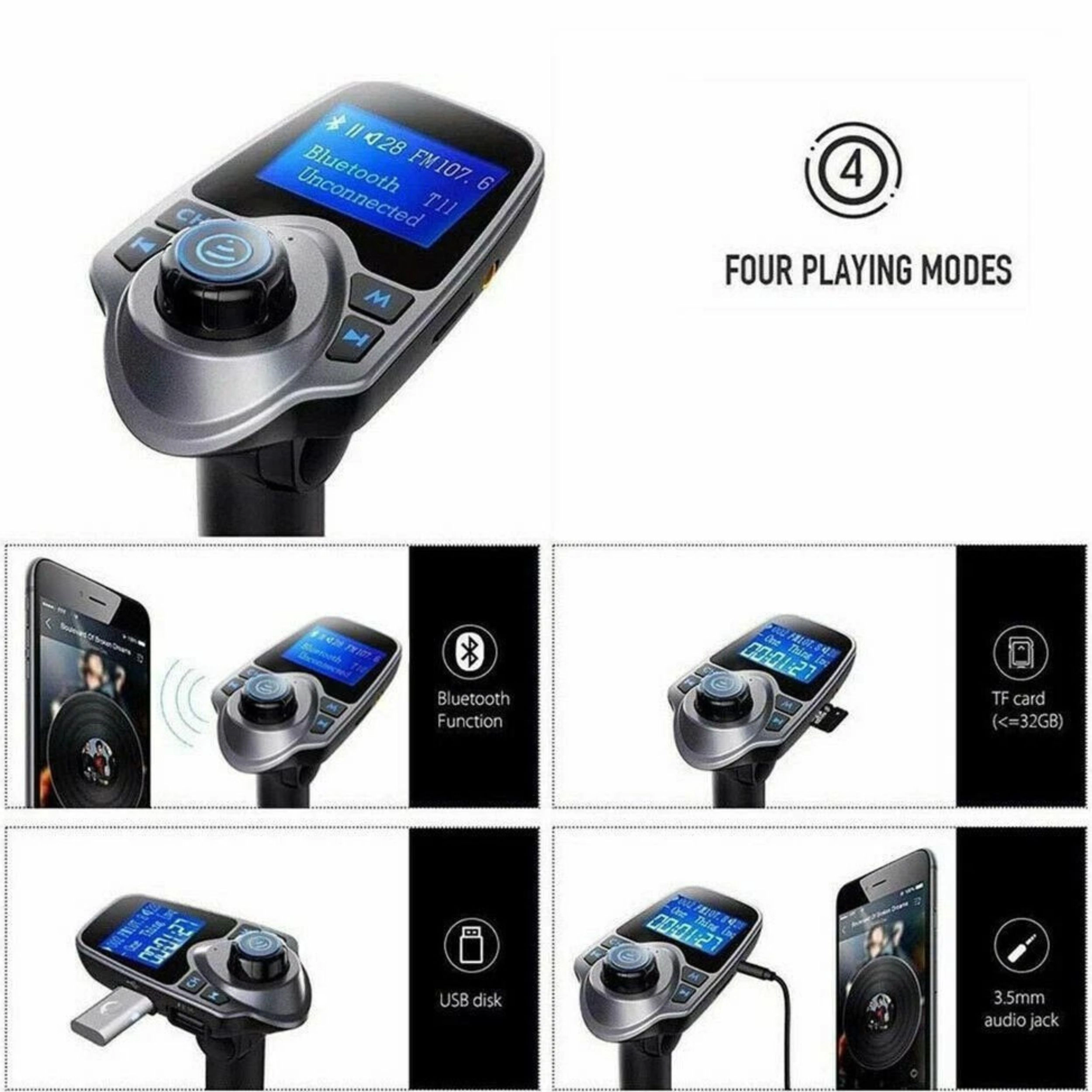 Home Collection Bluetooth Car FM Transmitter MP3 Player with Dual USB Ports