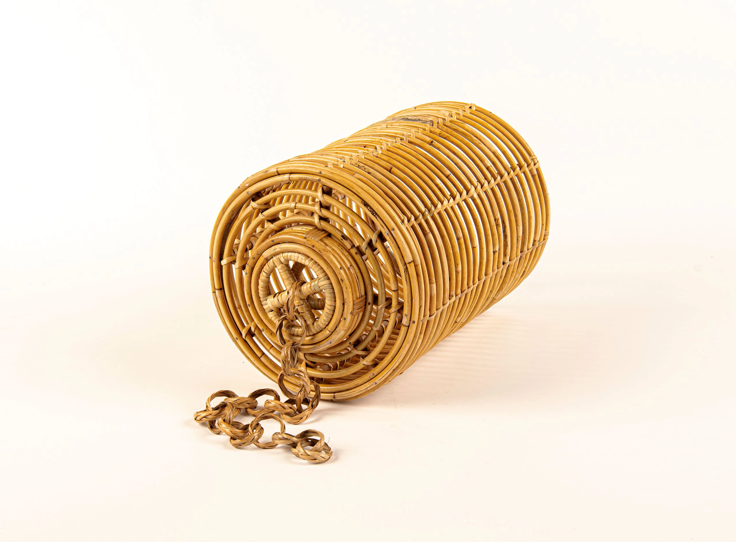 Wicker Village Oval Rattan Lampshade, Natural Finish, 11 x 11 x 21 for Home Décor