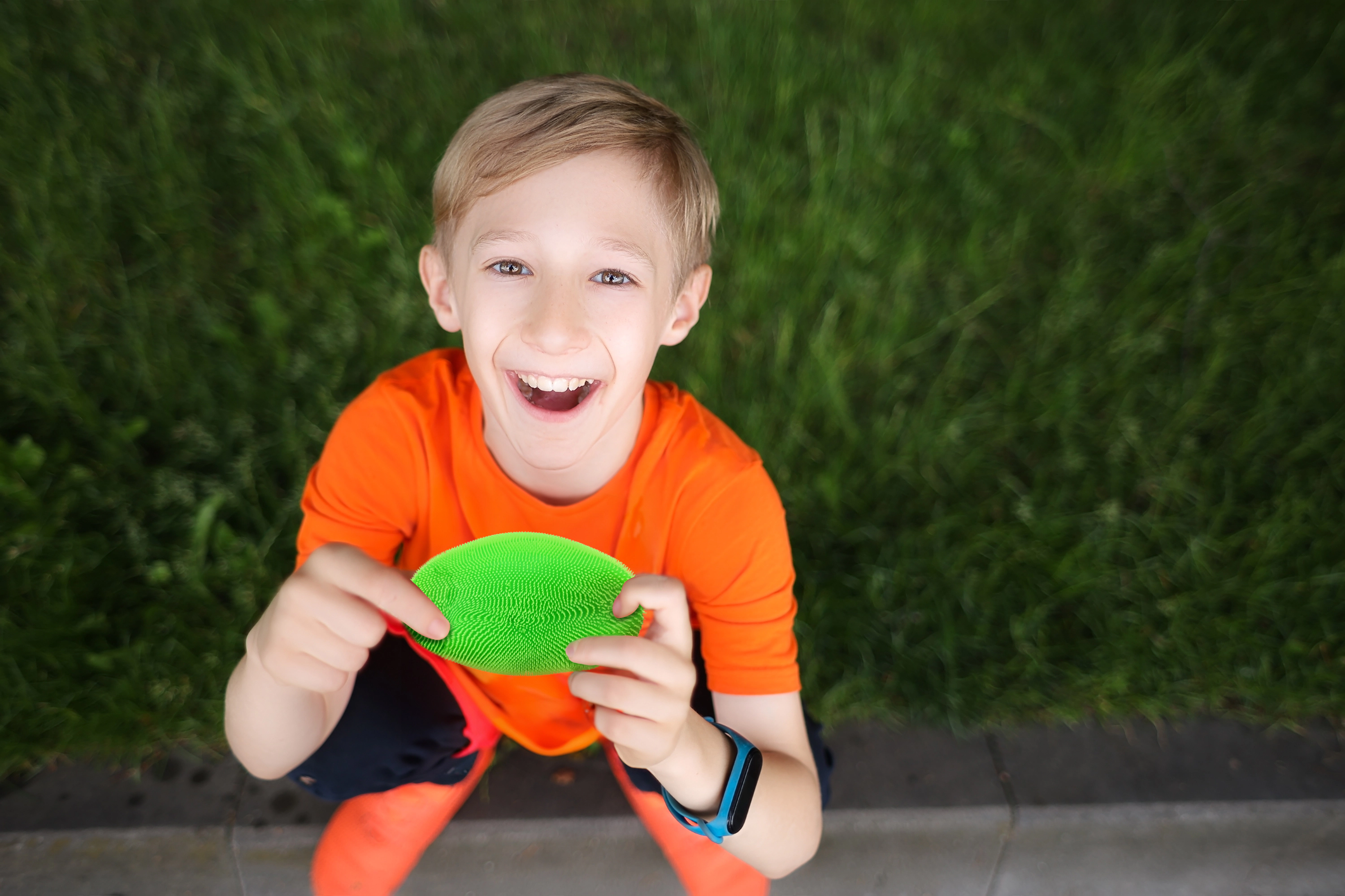 Power Your Fun 3-Pack Neon Sensory Squish Balls - Bright and Fun Stress Relief Toys For Kids