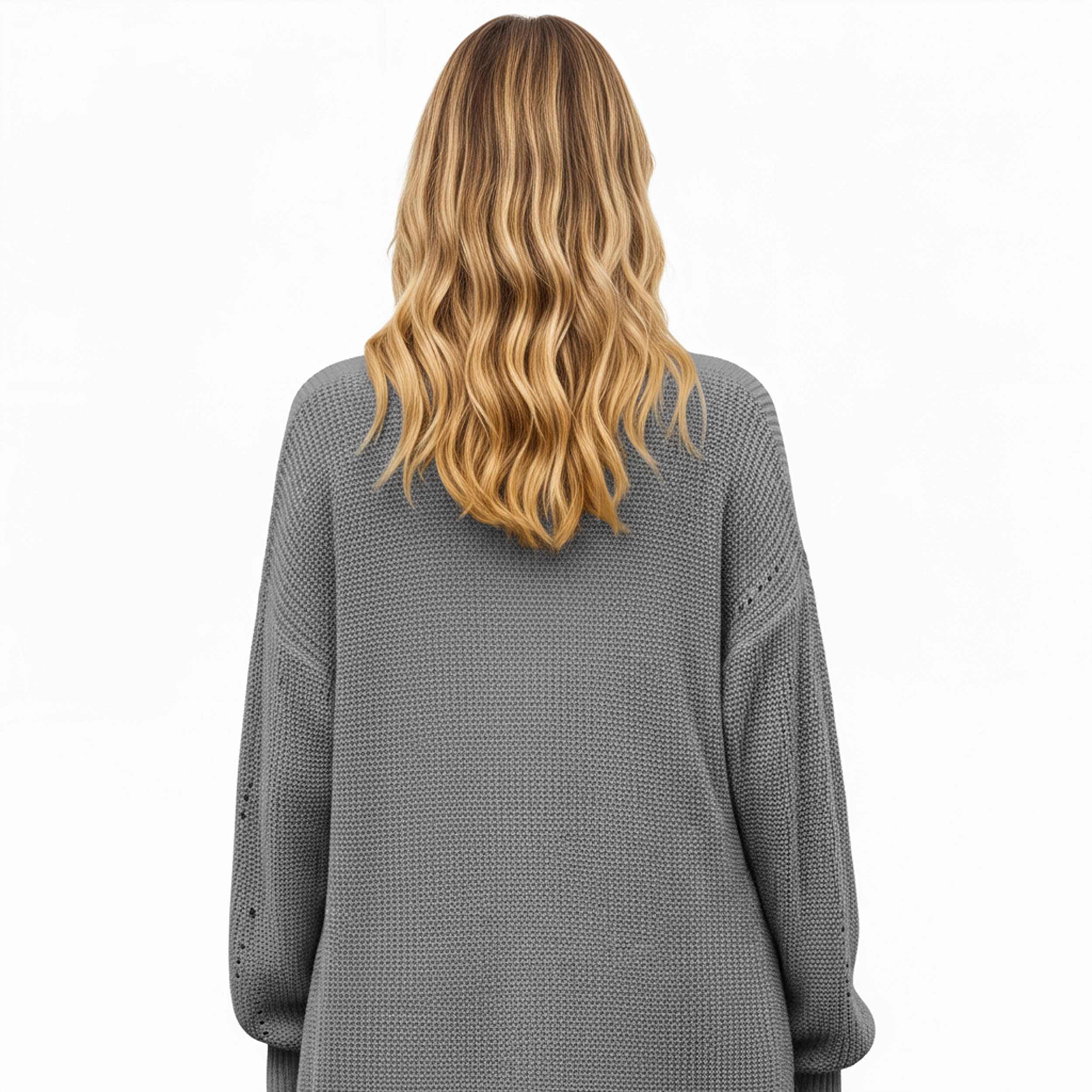 Anna-Kaci Women's Open Front Knit Cardigan with Relaxed Fit and Textured Detailing