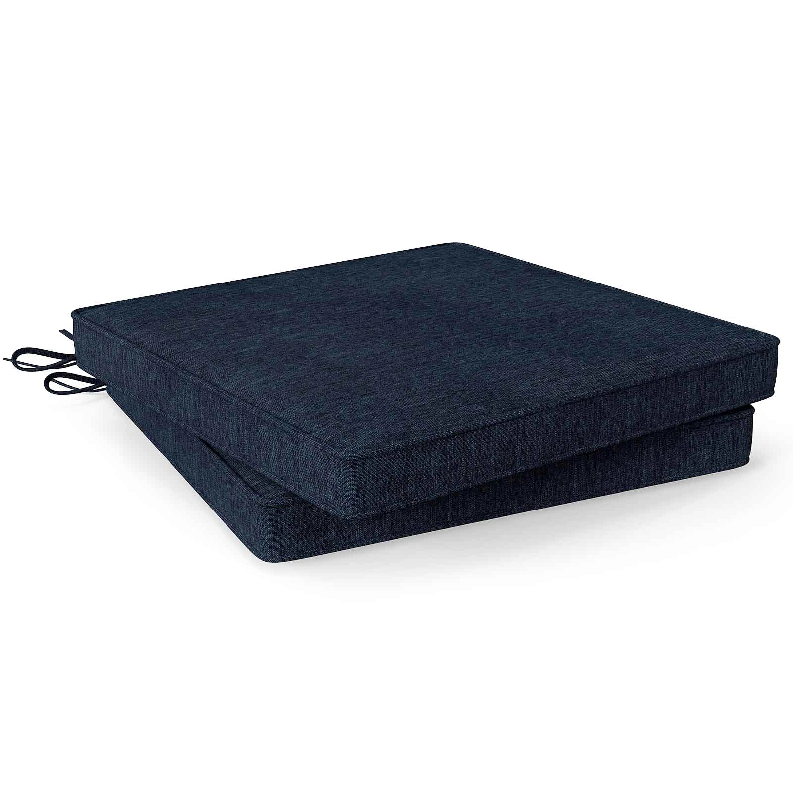 LJG Outdoor Chair Cushion Set of 2 Waterproof Fade-Resistant Olefin Seat Cushions