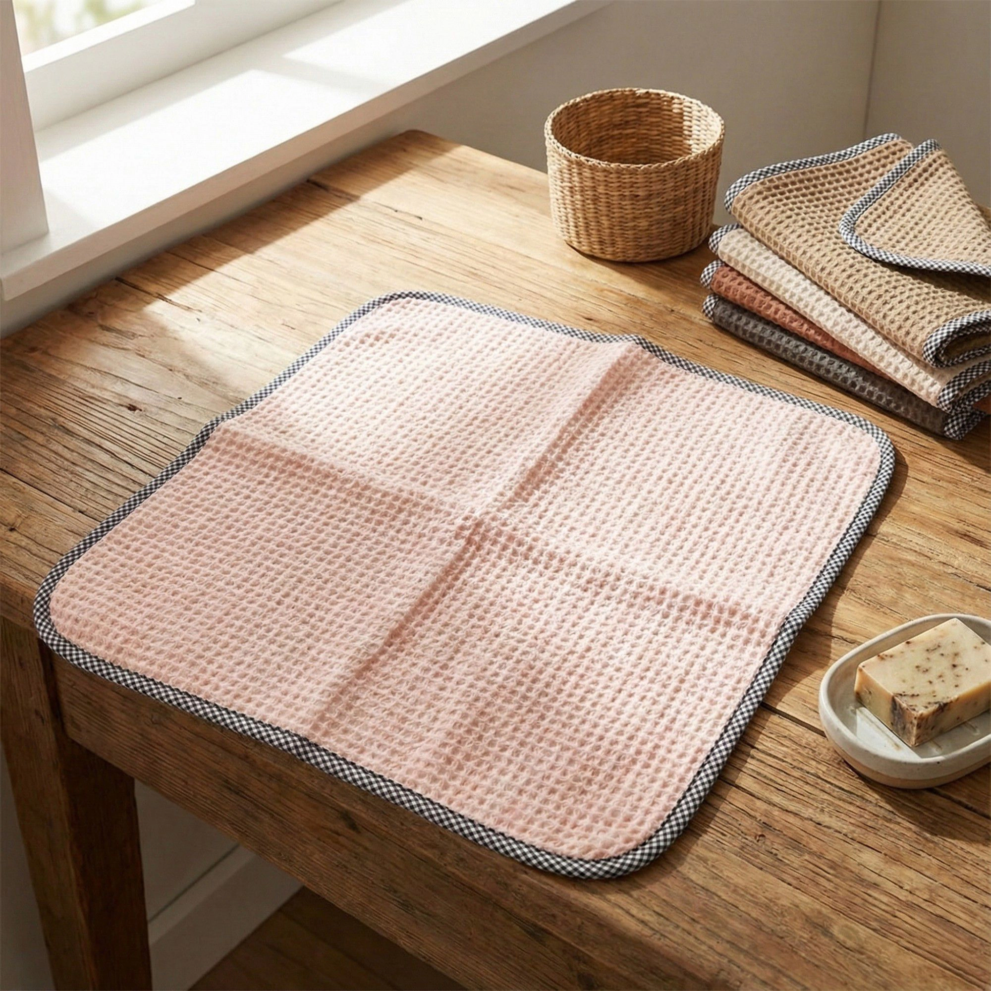 Alilang Women Textured Cleaning Dishcloths 6 Pack Reusable Absorbent Hanging Loop Design