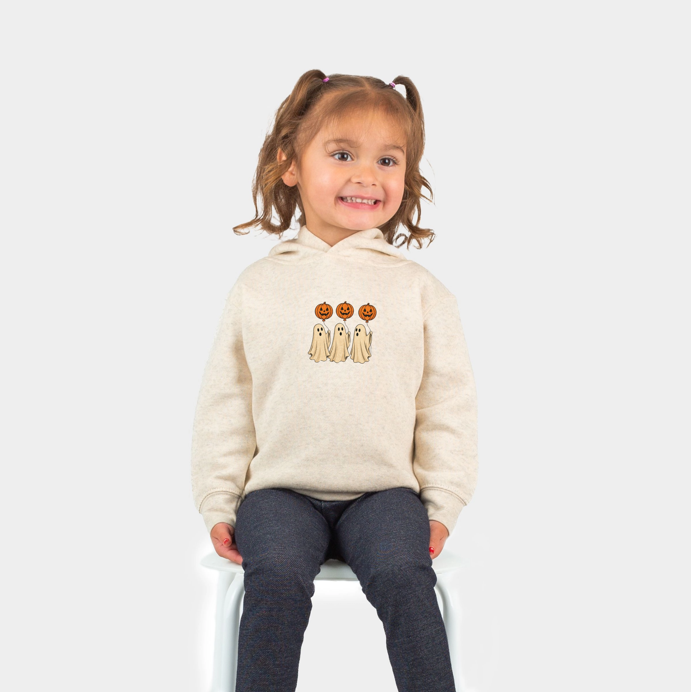 The Juniper Shop - Toddler Hoodie Ghosts With Pumpkins