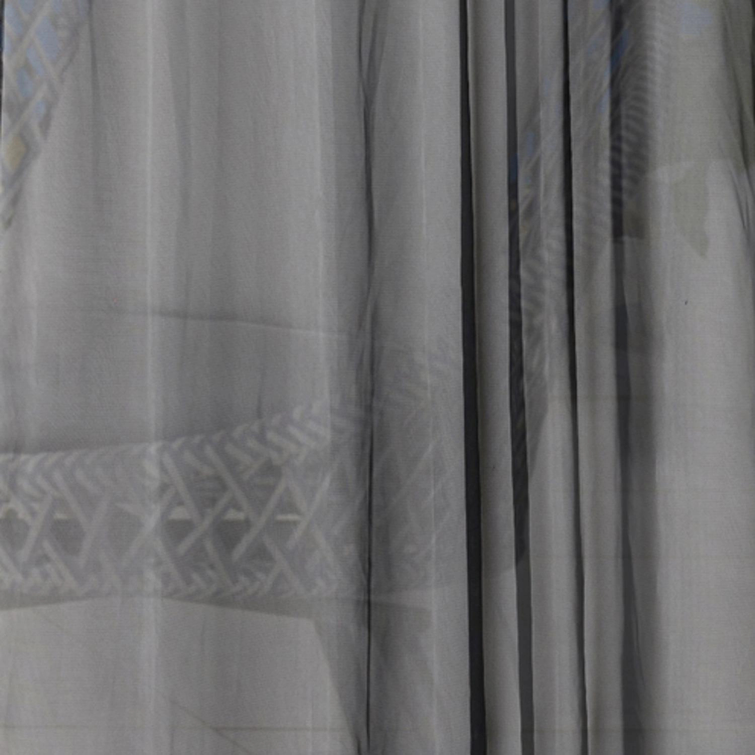 Commonwealth NO SEEM Curtain Grommet Top Panel 8 Matt Silver Grommets - 50"x108" - Black