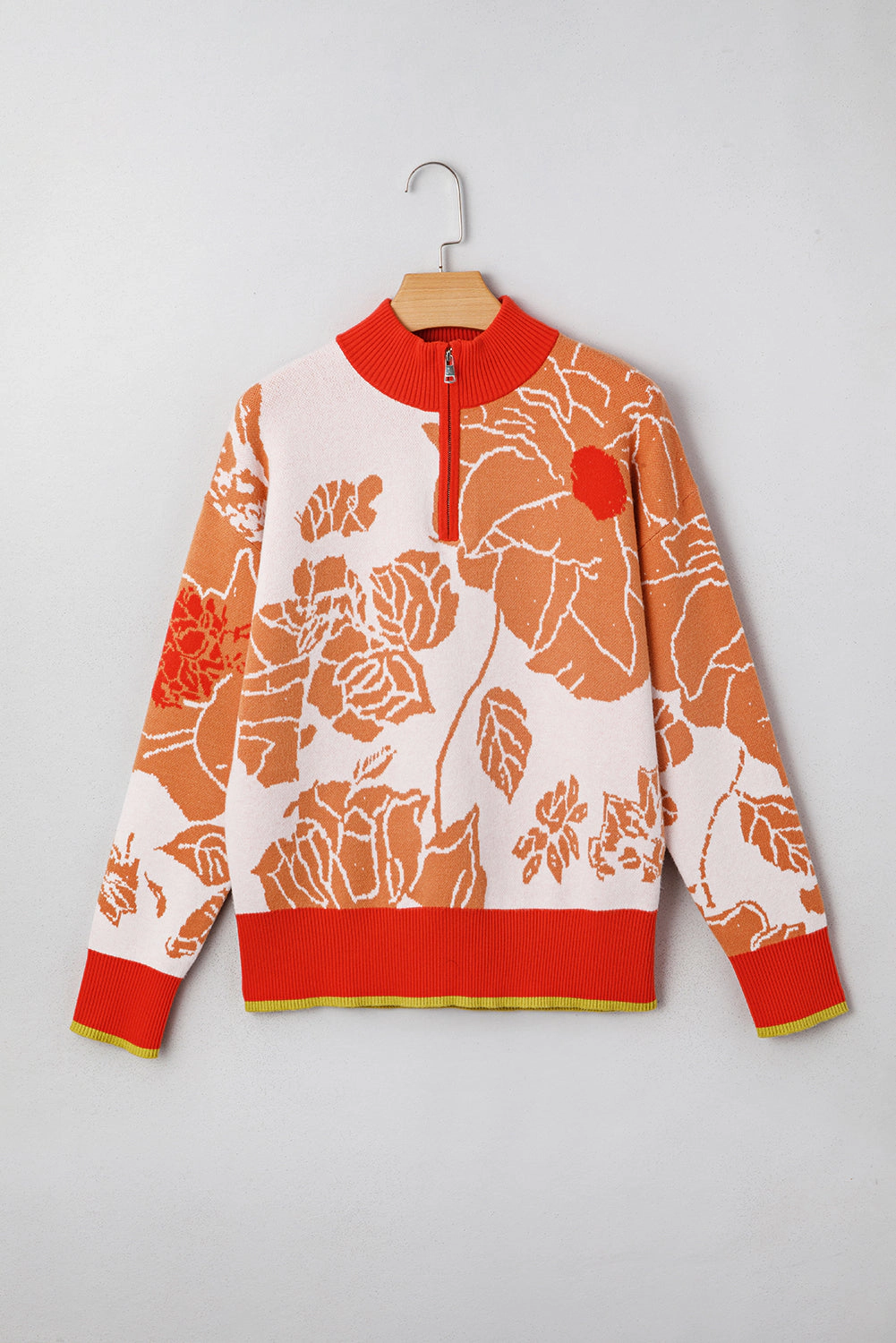 Threaded Pear Women's Theaella Zip Collared Pullover Sweater