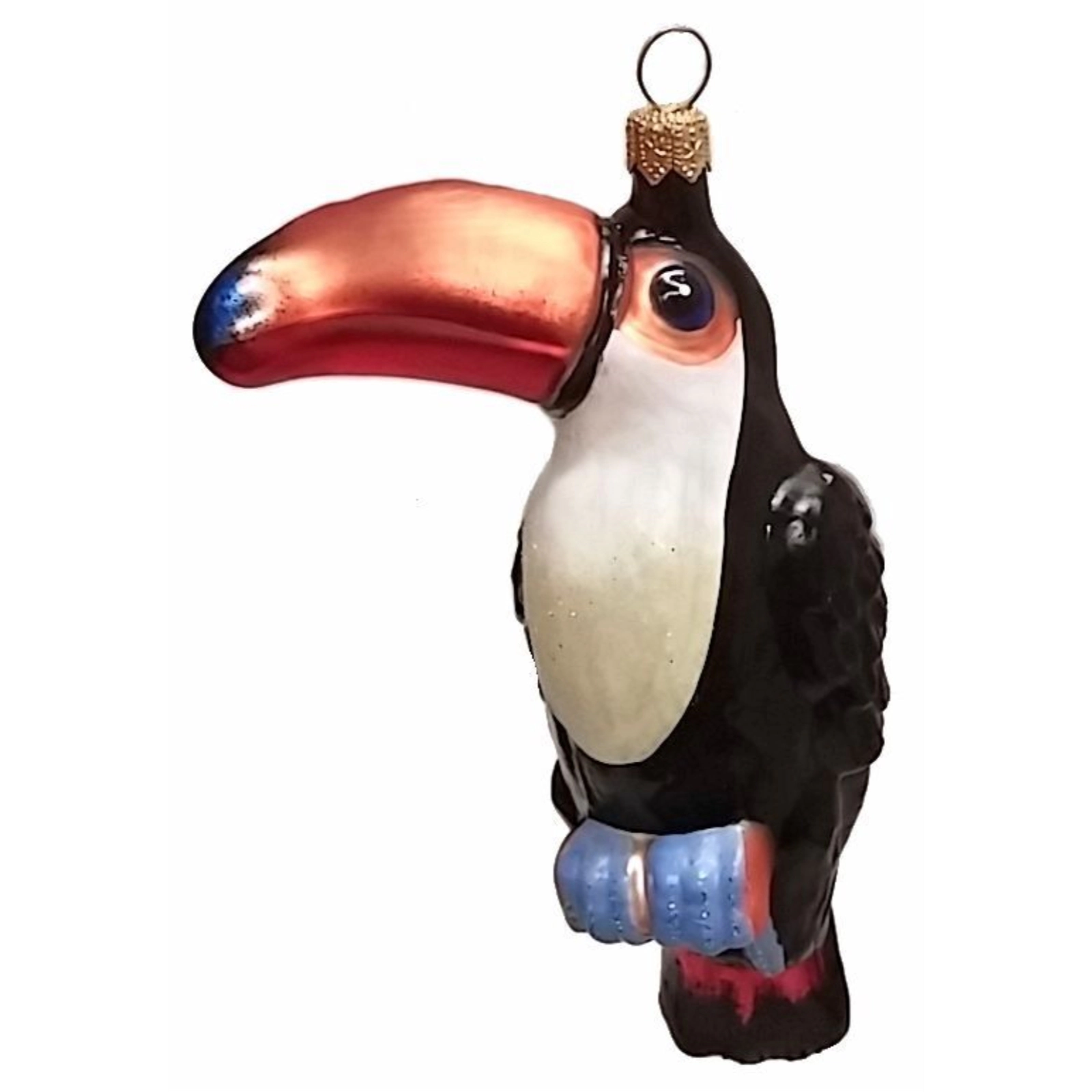 Pinnacle Peak Trading Company Toucan Bird Polish Mouth Blown Glass Christmas Ornament Holiday Decorations