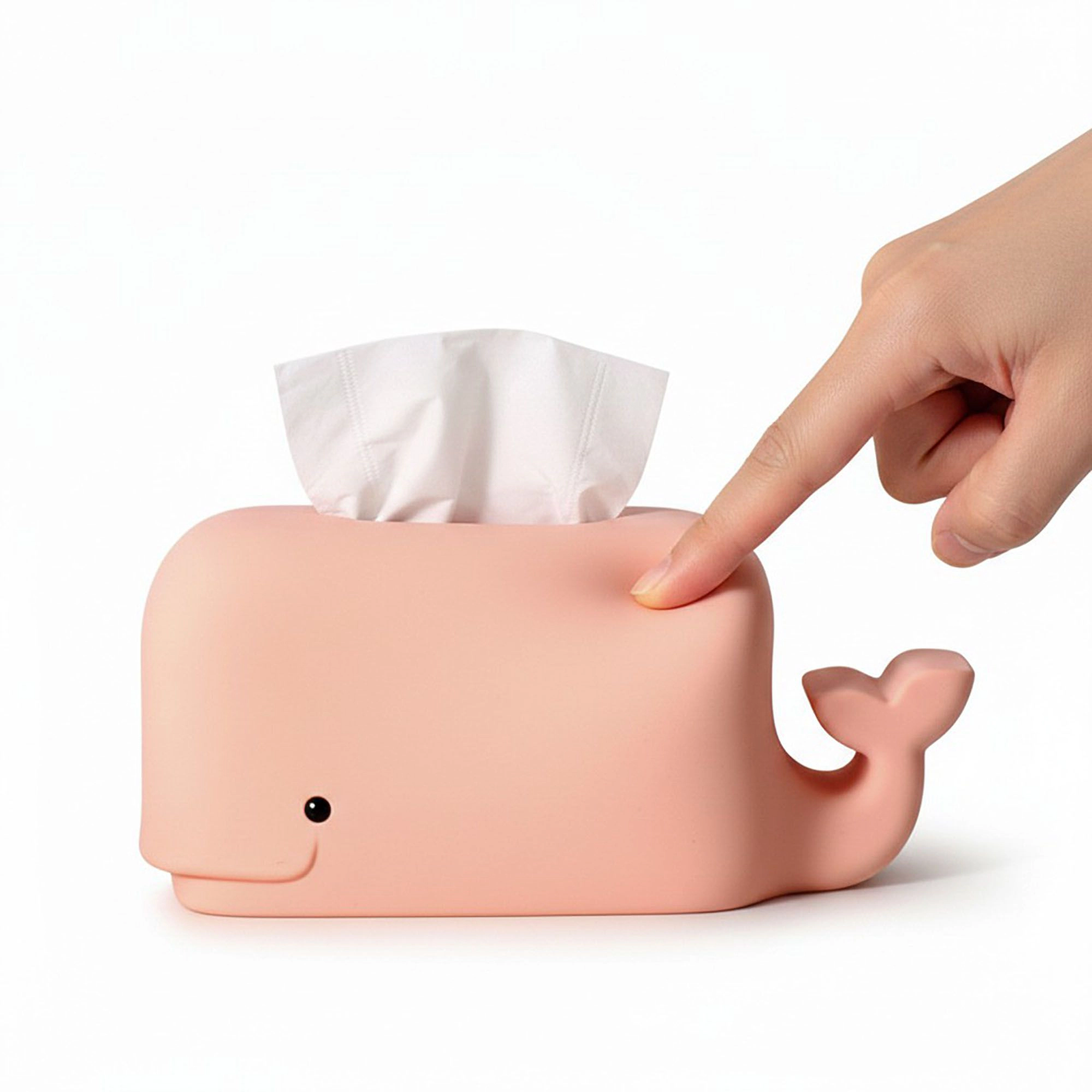 Alilang Unisex Whale Shape Tissue Box Cover Soft Decorative Tabletop Holder