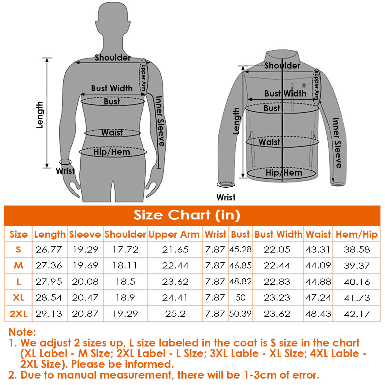GBruno USB-Powered Heated Jacket With Detachable Hood