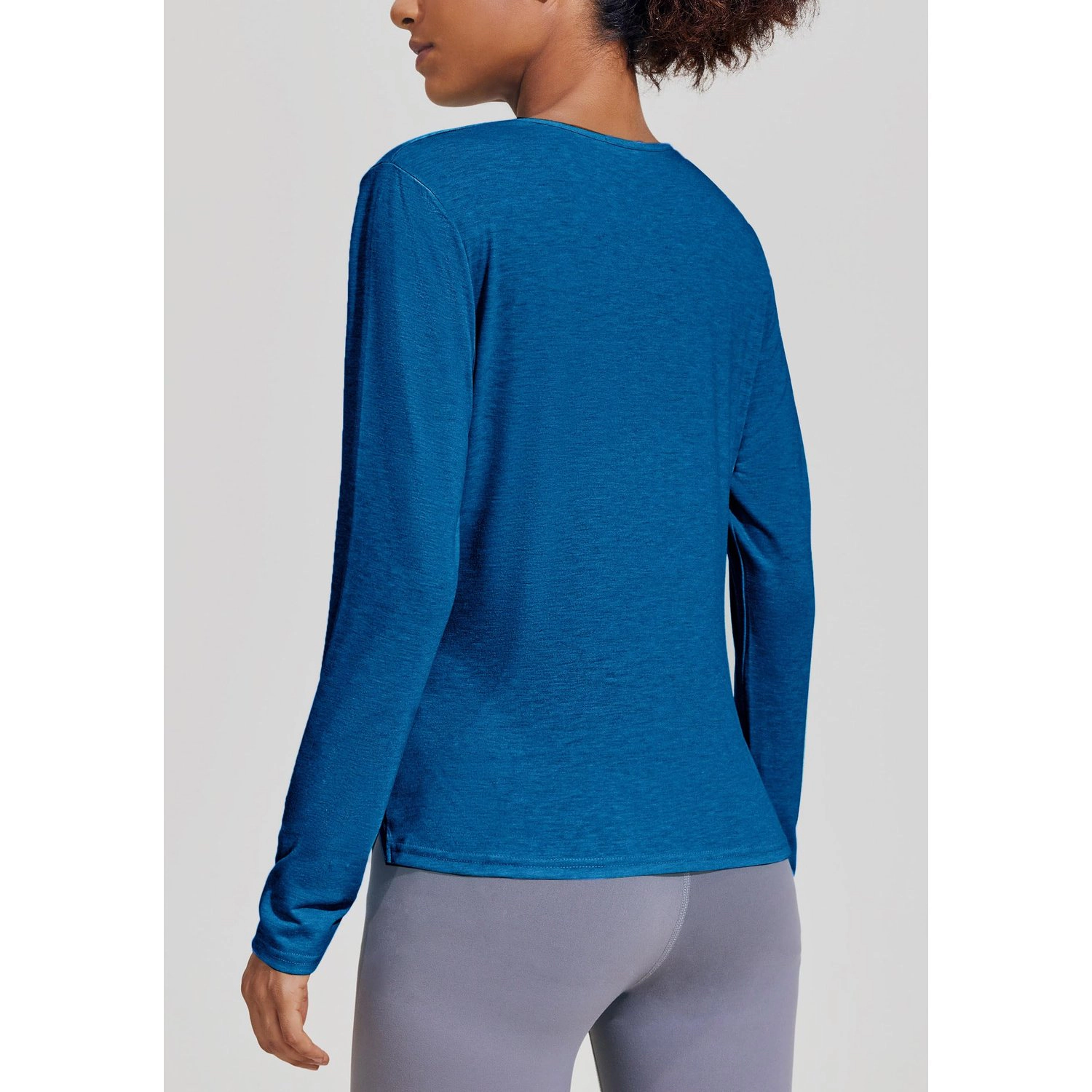 Pinspark Women's Long Sleeve Crew Neck Athletic Workout Top