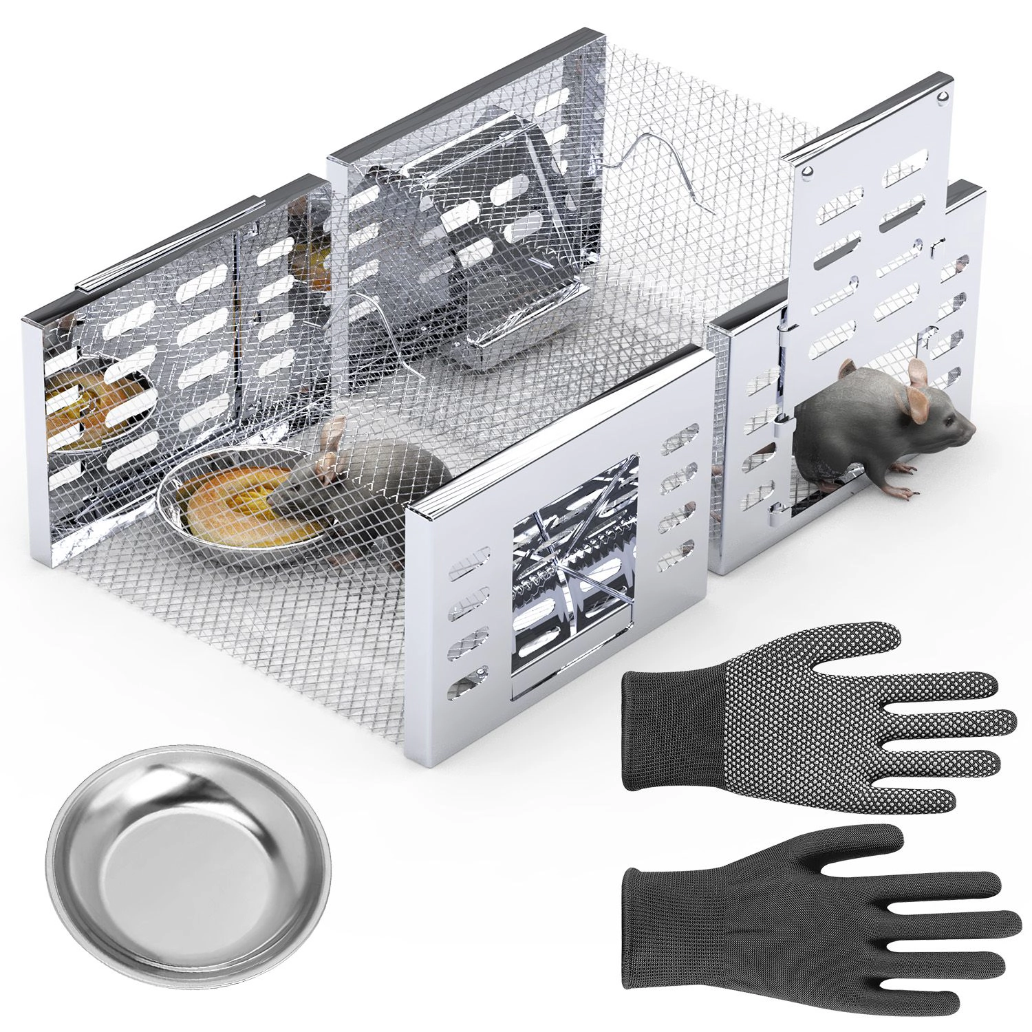 GBruno 2-Pc Humane Mouse Trap Catch And Release Cage