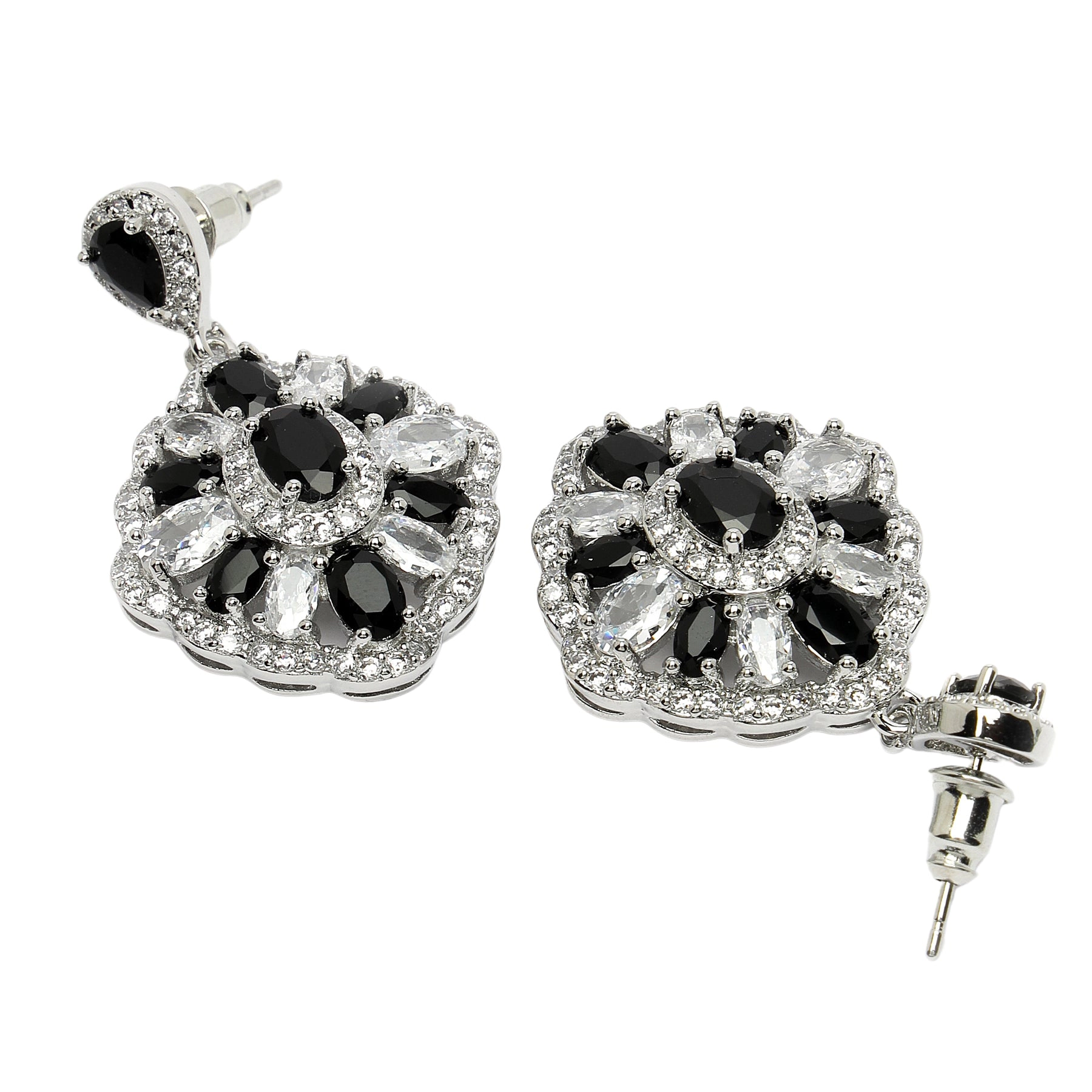 AGP PARIS Womens Diva Collection Cubic Zirconia Statement Drop Earrings