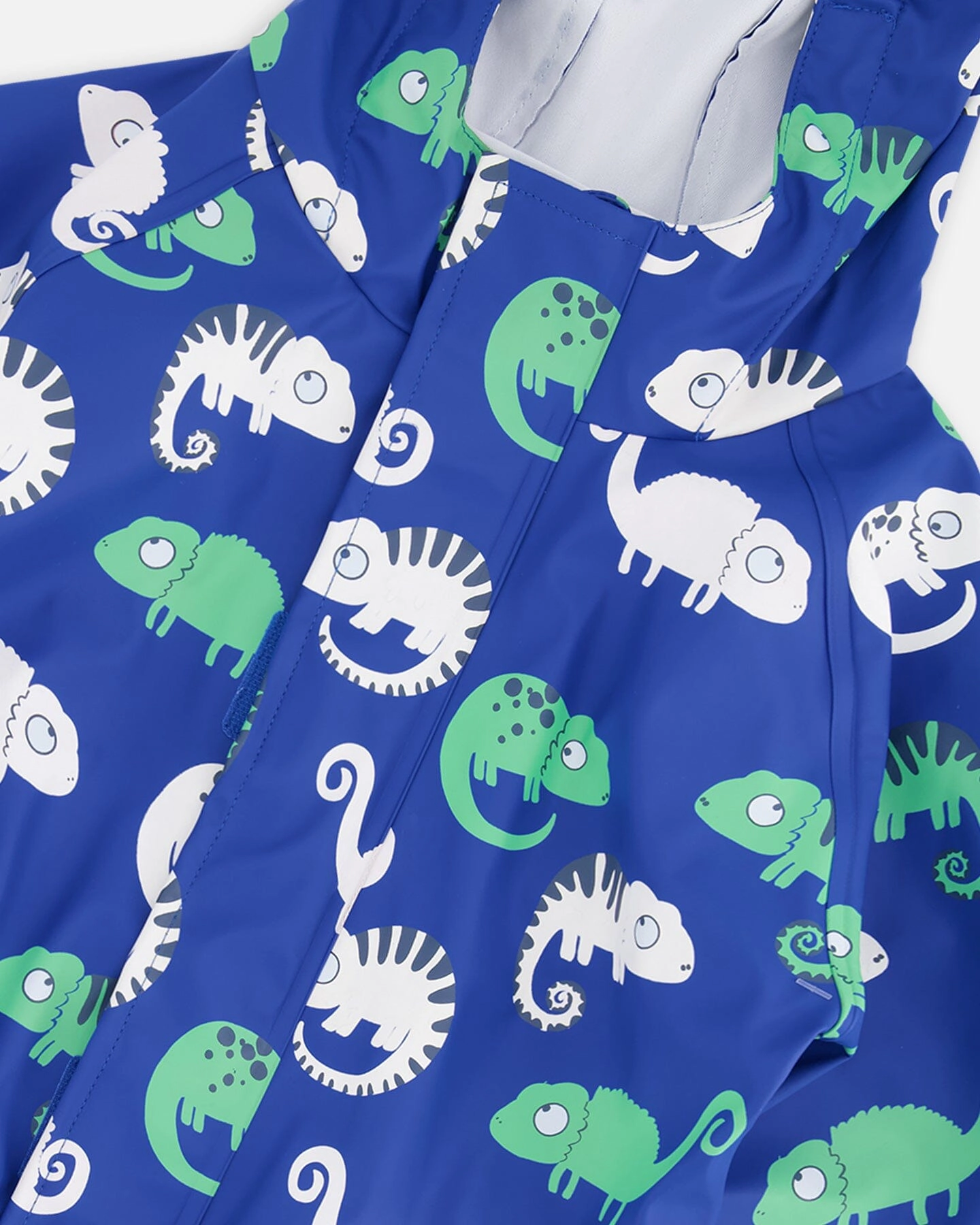 Deux par Boys Rain One-Piece Polyurethane Chameleon Print