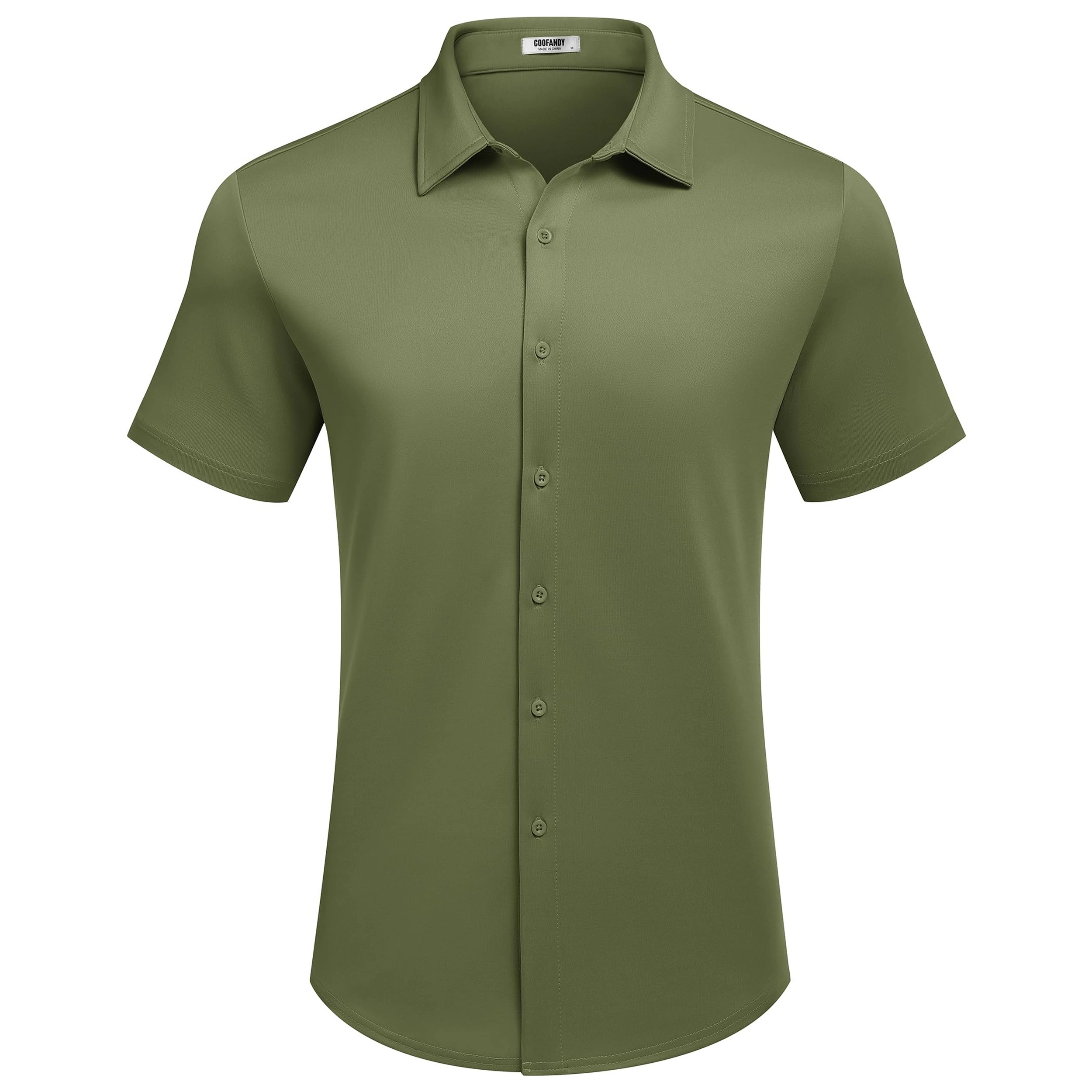 COOFANDY Men's Regular Fit Short Sleeve Camp Shirt