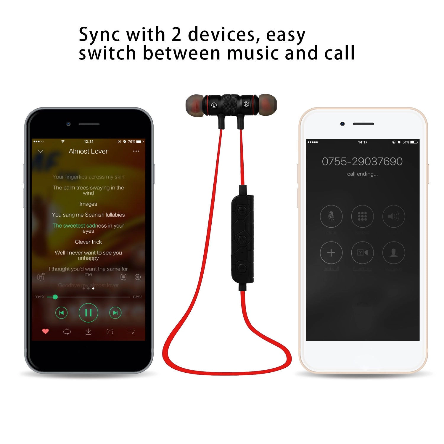 GBruno Magnetic Neckband Wireless Headphones
