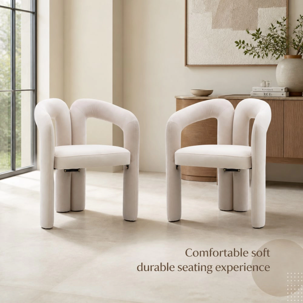 GOODSILO Comfortable Velvet Accent Chair Compact Seating
