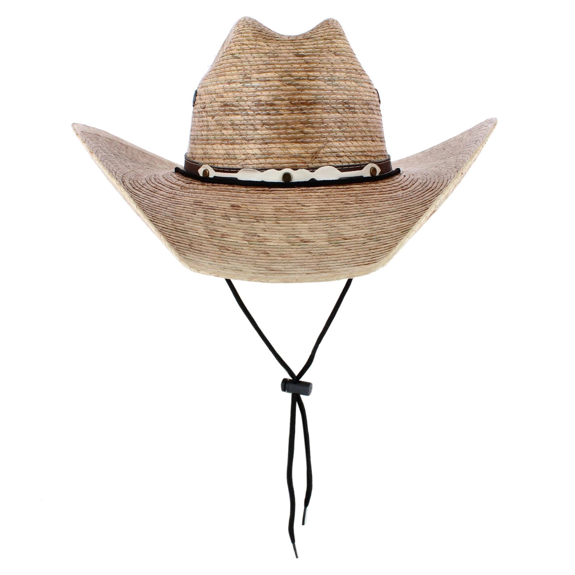 CTM Men's Chihuahua Western Palm Leaf Cowboy Hat
