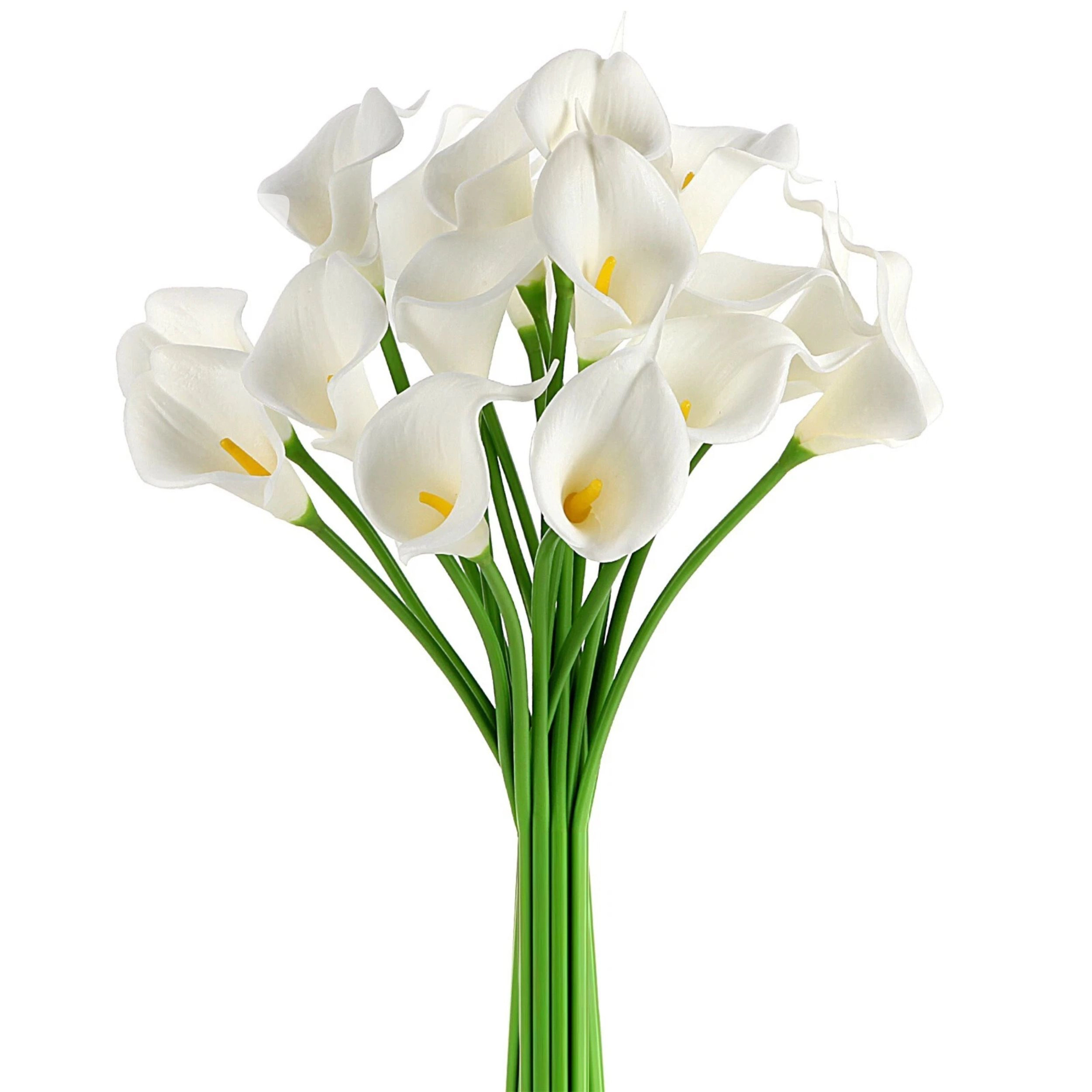 Home Collection Pack of 10 13.4-Inch Real Touch Artificial Calla Lily Flowers