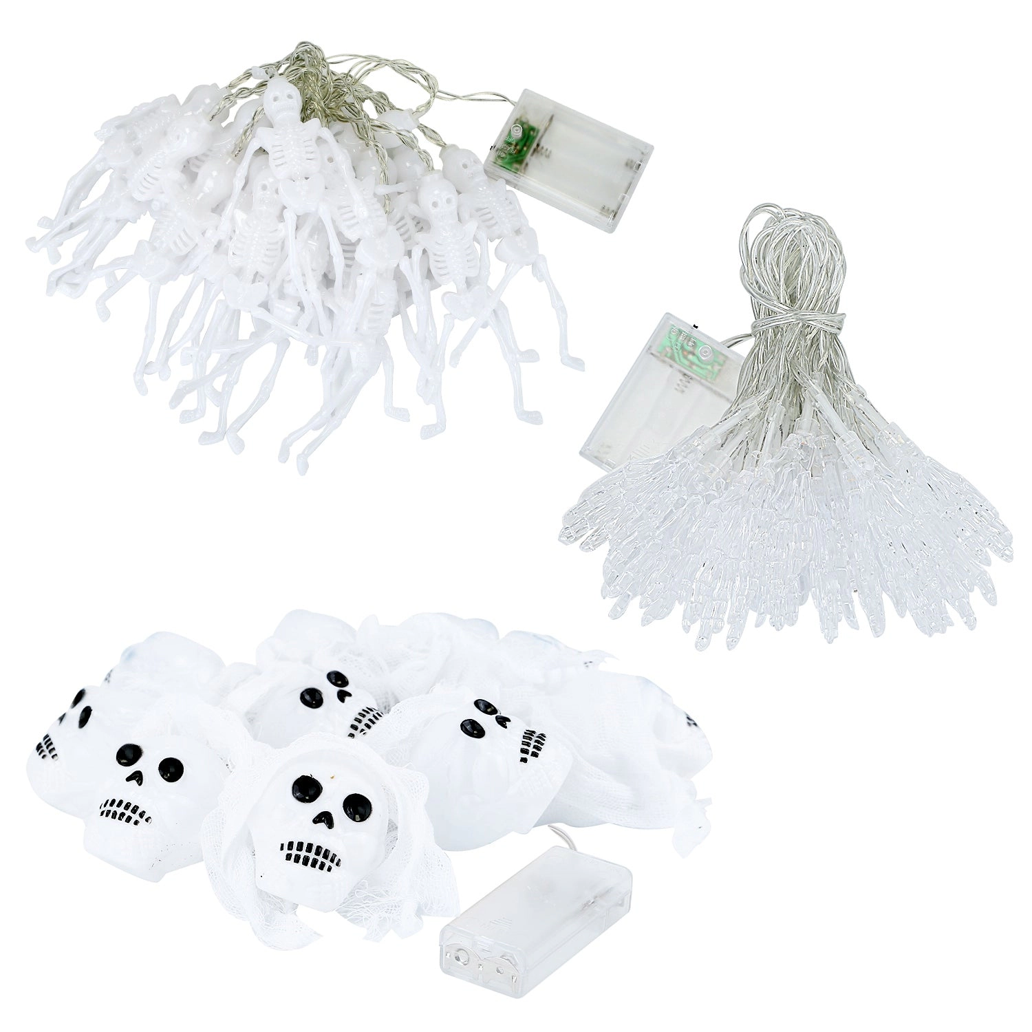 GBruno 3D Halloween String Lights Set, 50 LEDs, 24ft