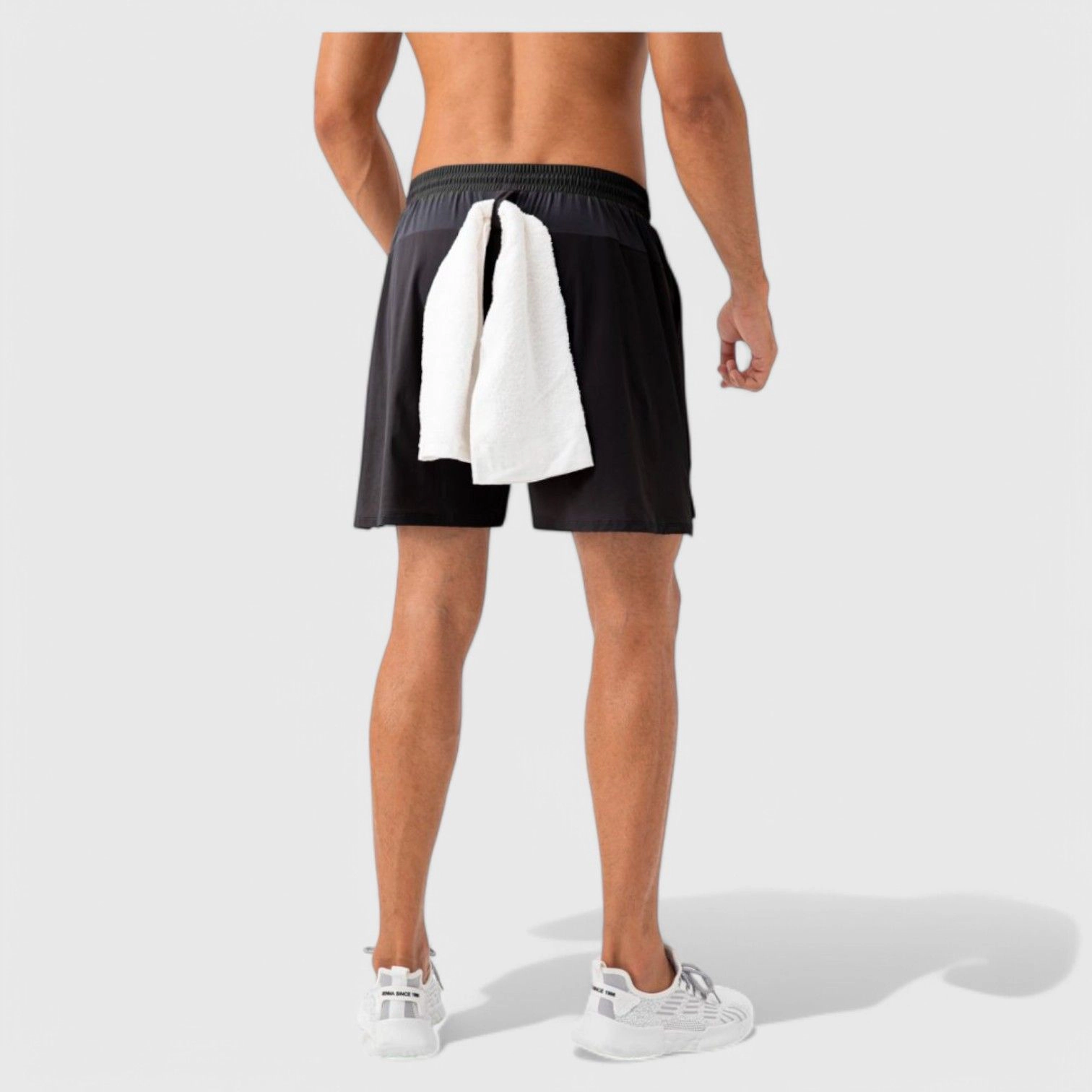 Anna-Kaci Men's Quick-Dry Training Shorts with Elastic Waistband Adjustable Drawstring and Side Vents