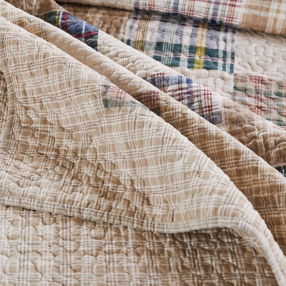 Greenland Home Fashion Oxford Quilt And Pillow Sham Set 3 Piece