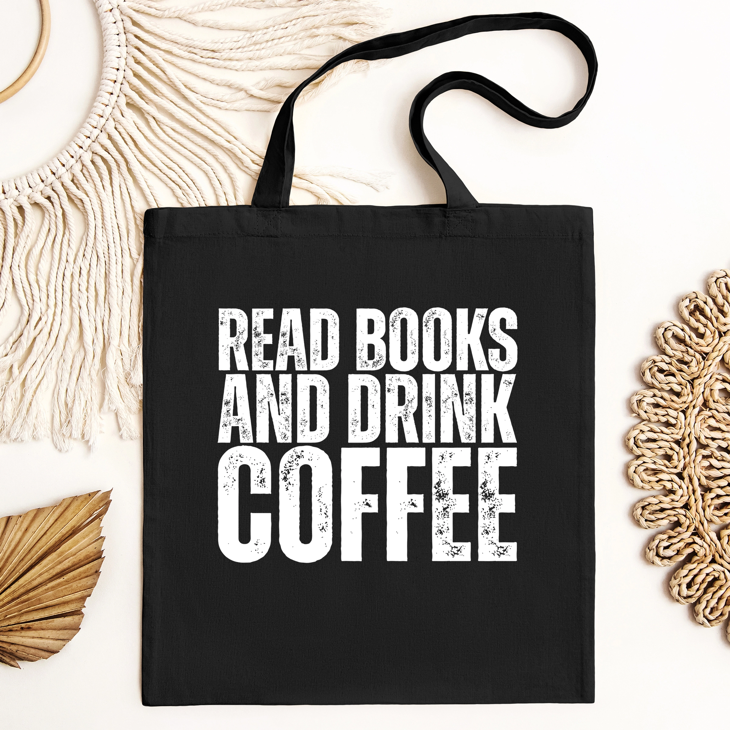 Simply Sage Market - Canvas Tote - Read Books And Drink Coffee Distressed