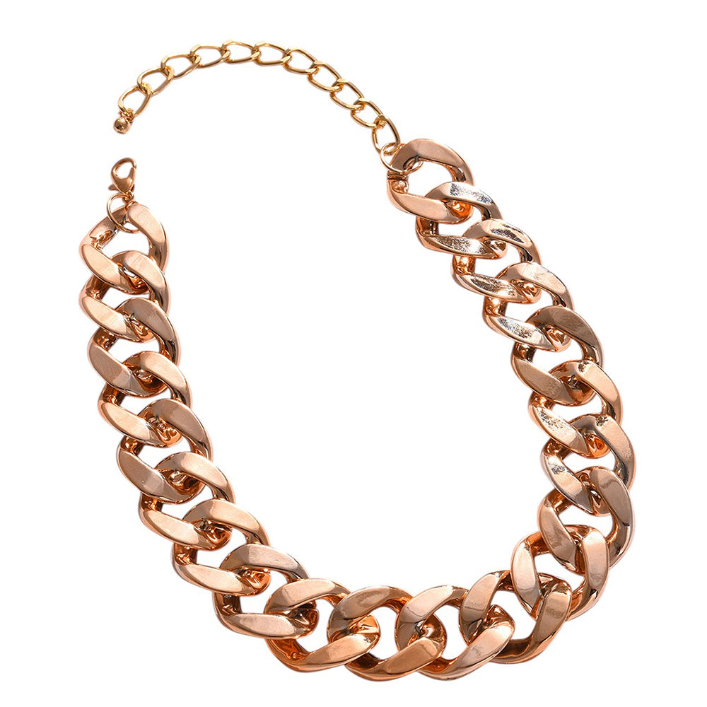 SOHI Women's Block-Link Chain Necklace