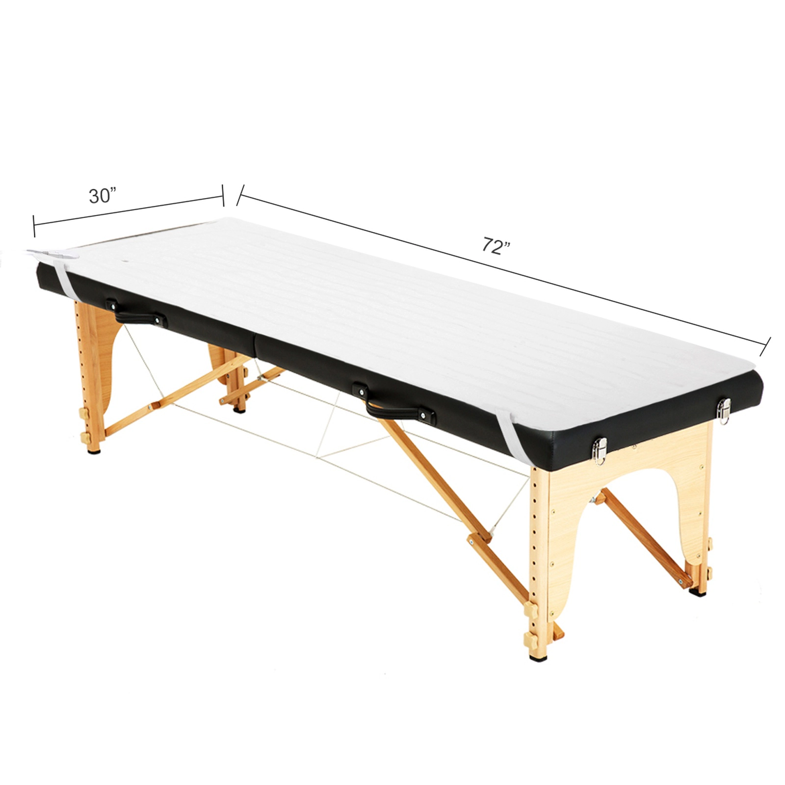 SUGIFT 71-in White Massage Table Warmer Heating Pad with 5 Heat Settings Auto Shut Off and 60-W Power