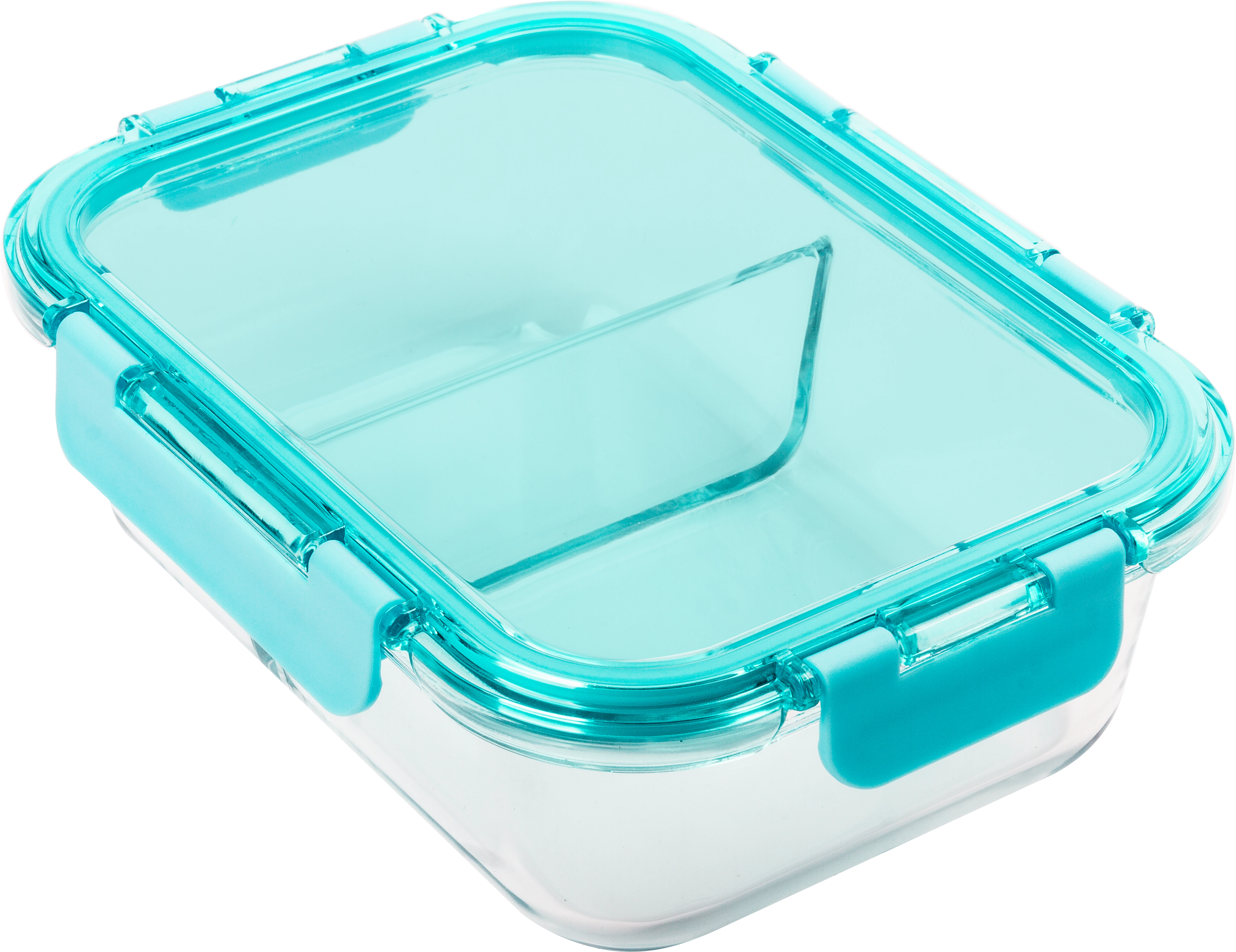Lexi Home 2-Compartment Borosilicate Glass Food Container with Airtight Lid