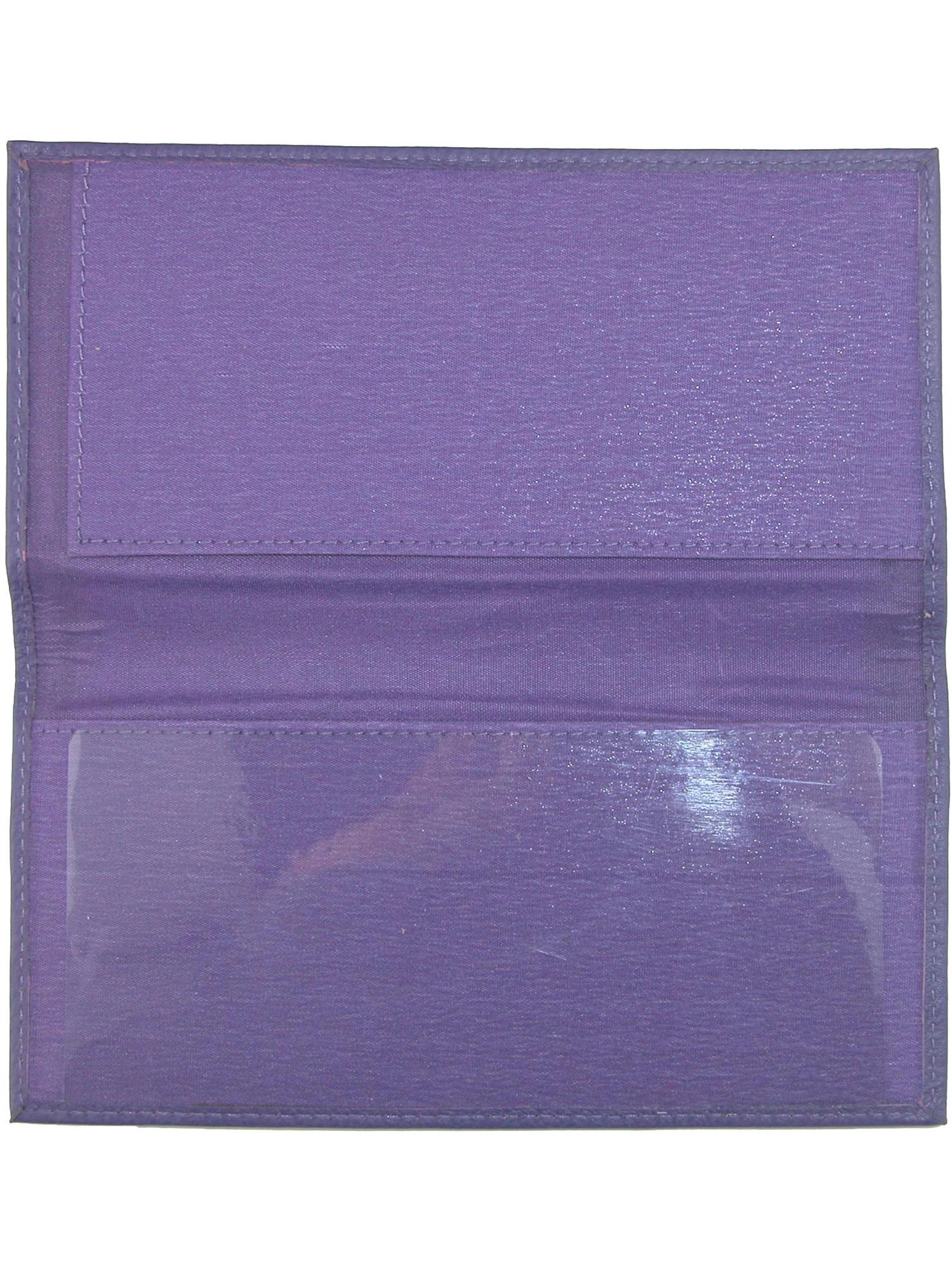 CTM Leather Solid Color Checkbook Cover Wallet