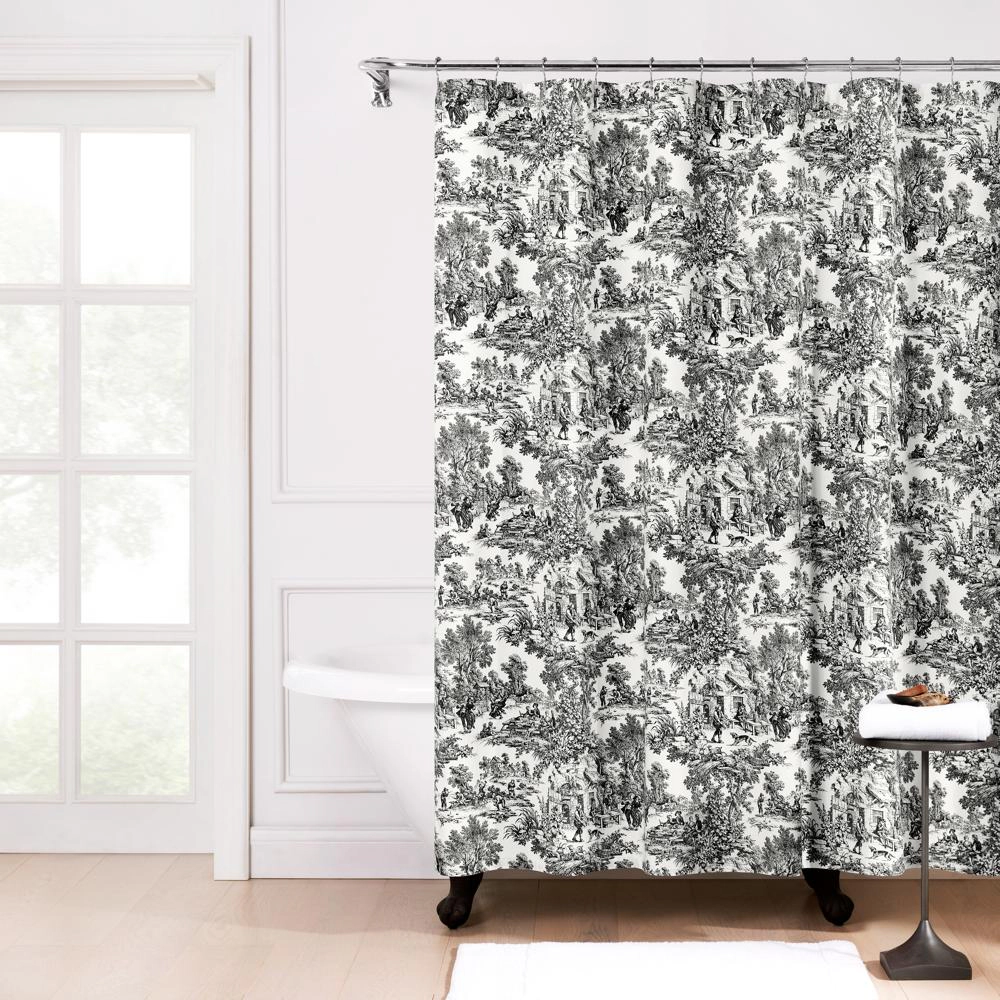 Ellis Curtain Victoria Park Toile Precise Patterned High Quality Water Proof Bathroom Shower Curtain 70 x 72