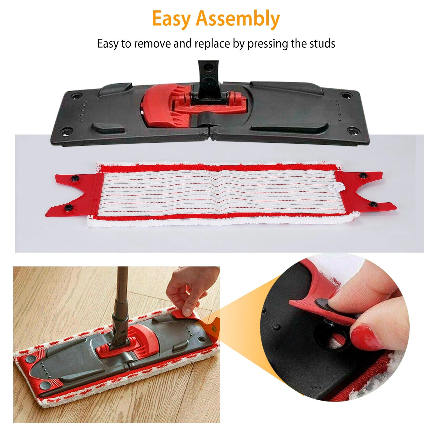 GBruno Washable Fiber Floor Mop Pads For Vileda