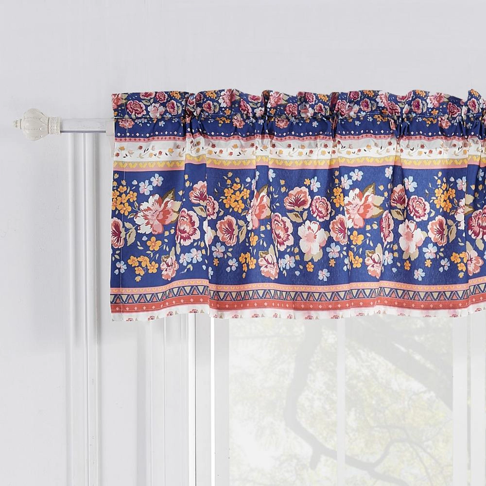 Greenland Home Fashions Marsha Window Valance - 84x16", Blue