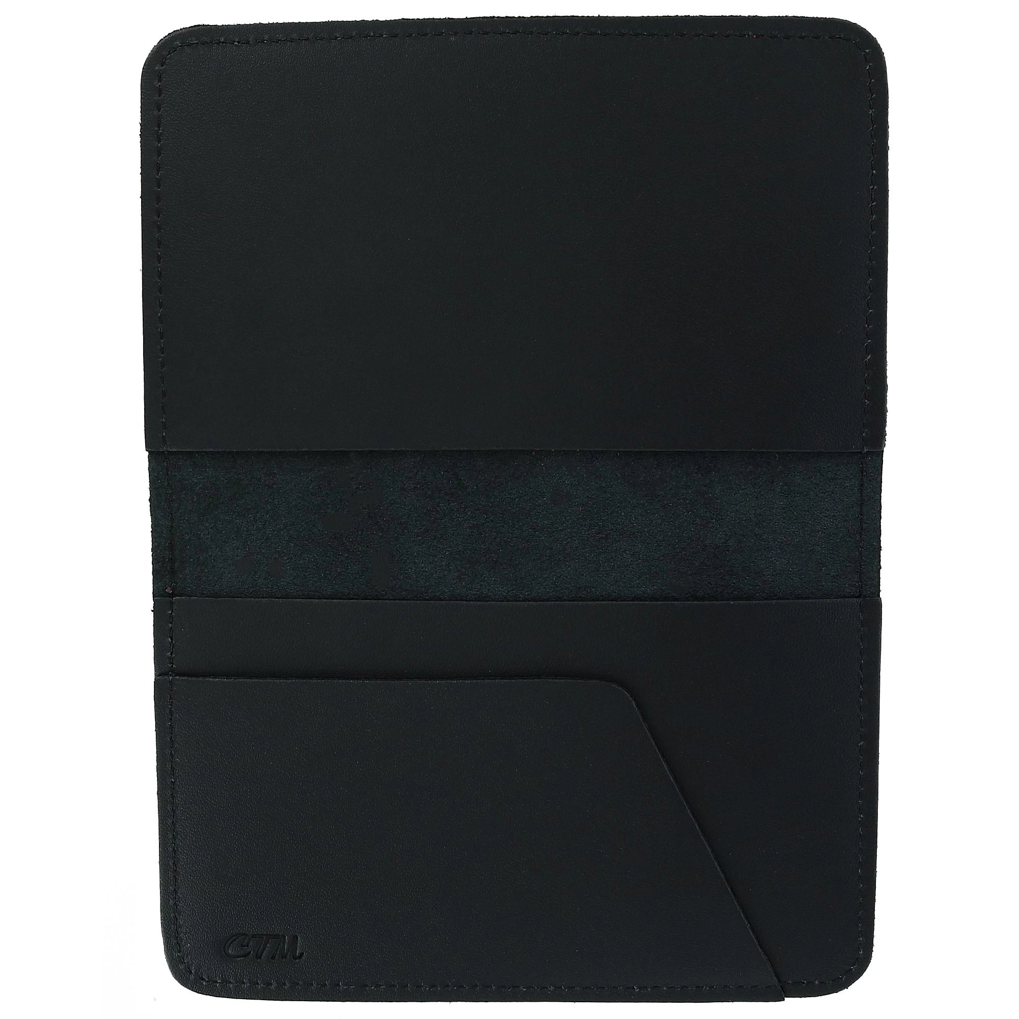 CTM Leather Top Stub Checkbook Cover Wallet